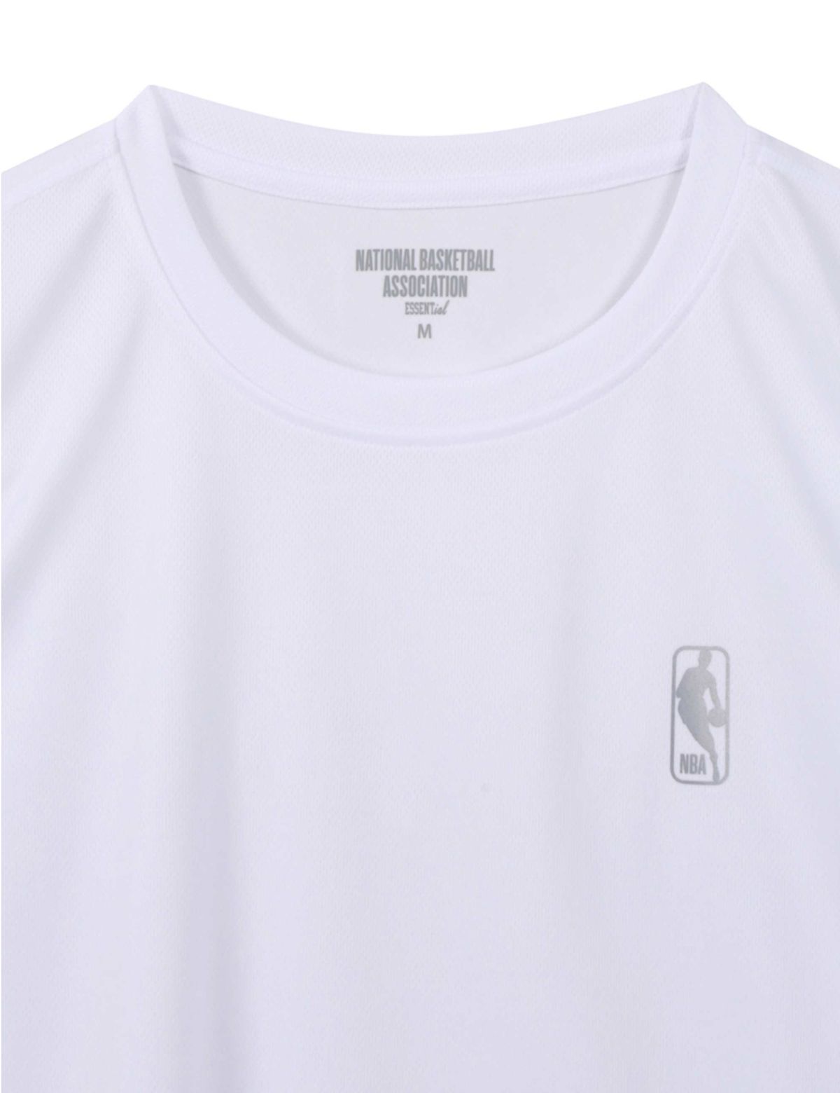 엔비에이(NBA) ESSENTIAL 스몰로고 메쉬 슬리브리스 화이트