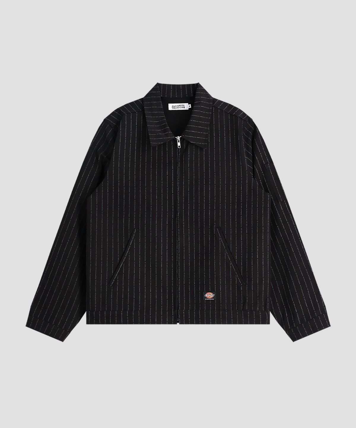 디키즈(DICKIES) 디키즈 X ASSC 스트라이프 워크 자켓 Black