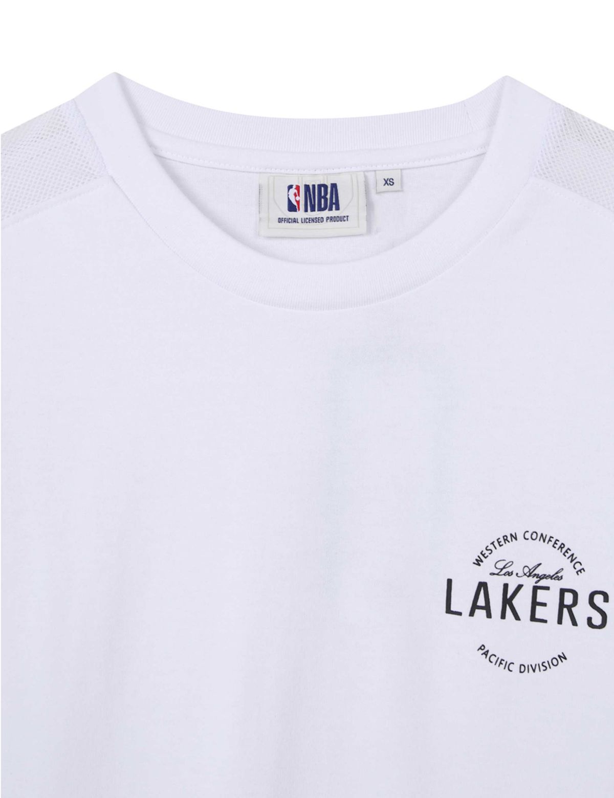 엔비에이(NBA) 메쉬 배색 미디 원피스 화이트