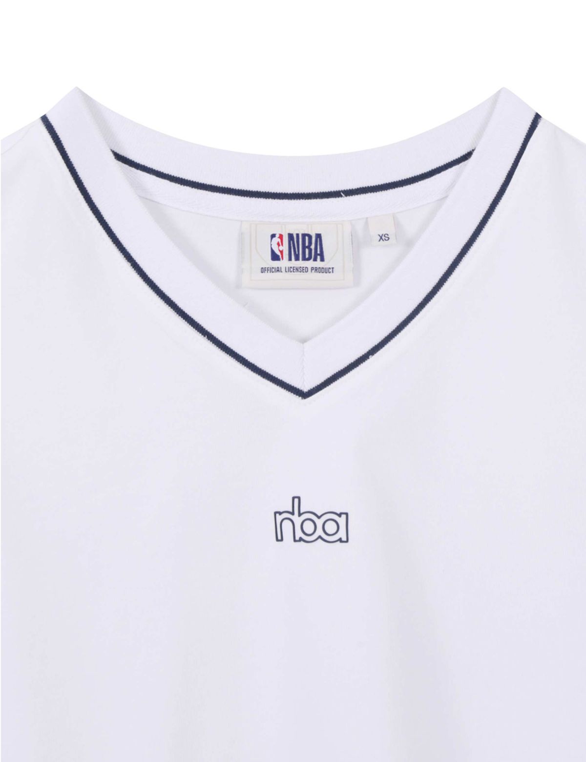 엔비에이(NBA) 여성 브이넥 슬리브리스 화이트