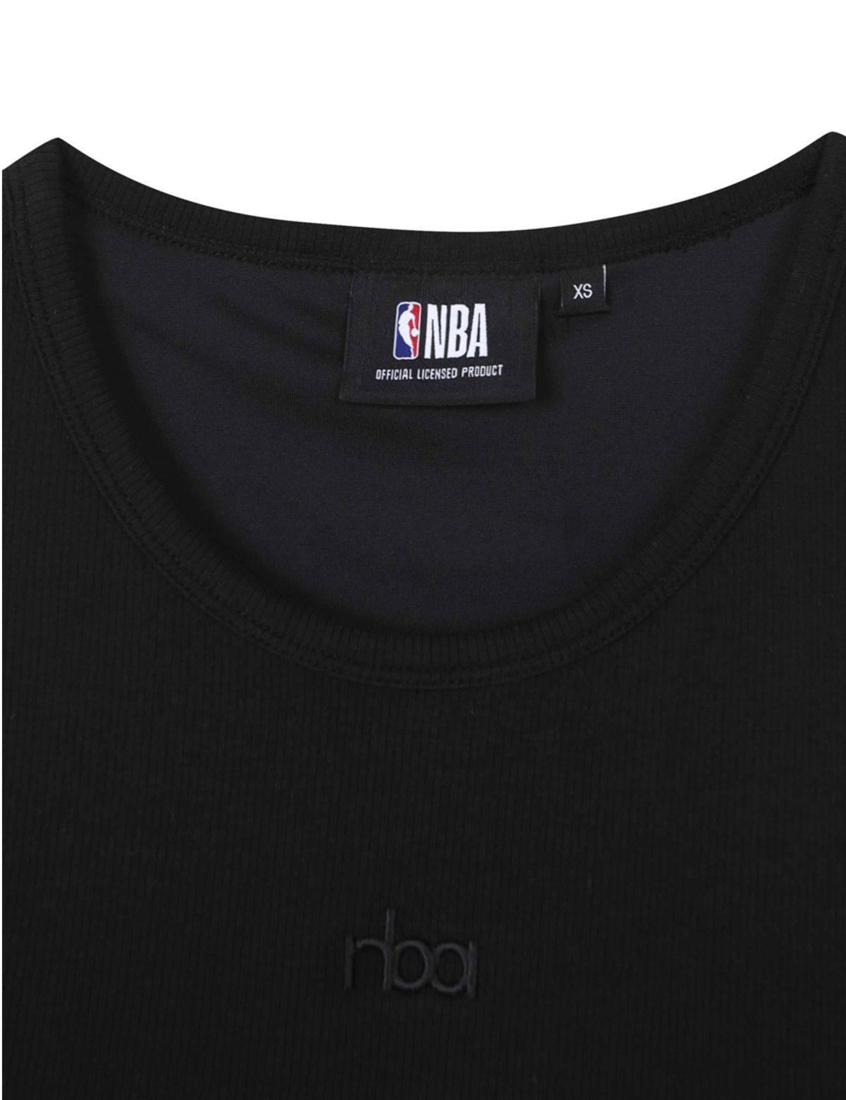엔비에이(NBA) 여성 슬림핏 골지 슬리브리스 블랙