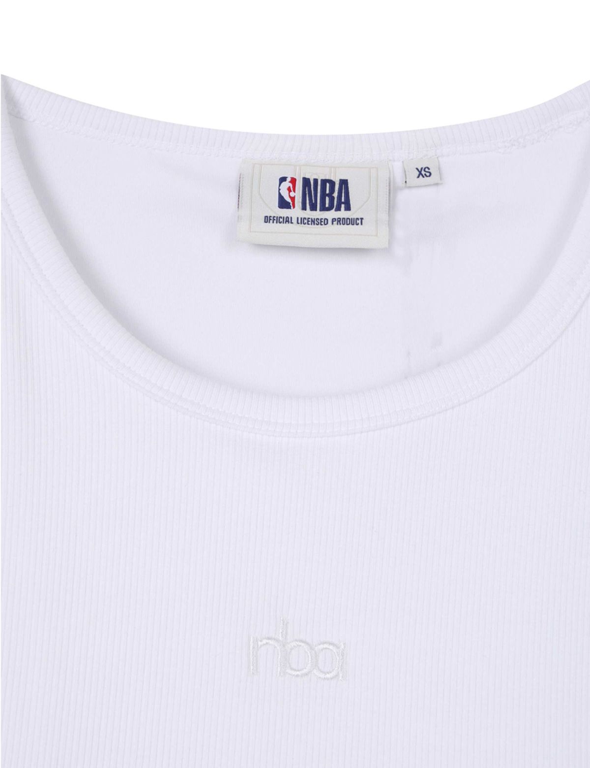 엔비에이(NBA) 여성 슬림핏 골지 슬리브리스 오프 화이트