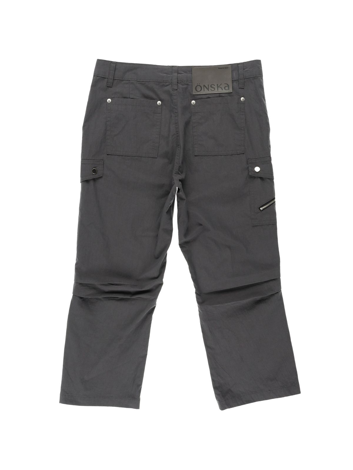 온스카(ONSKA) ZIP DETAIL CAPRI PANTS (CHARCOAL)
