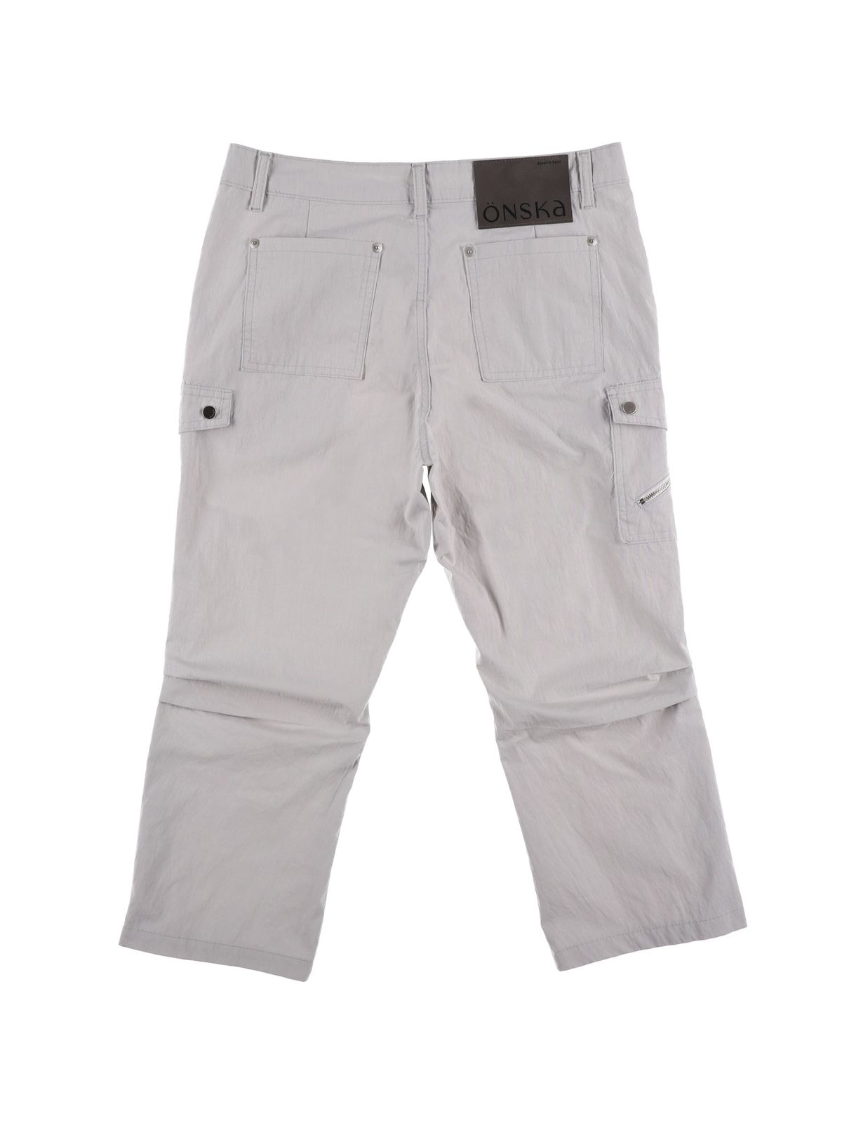 온스카(ONSKA) ZIP DETAIL CAPRI PANTS (GREY)