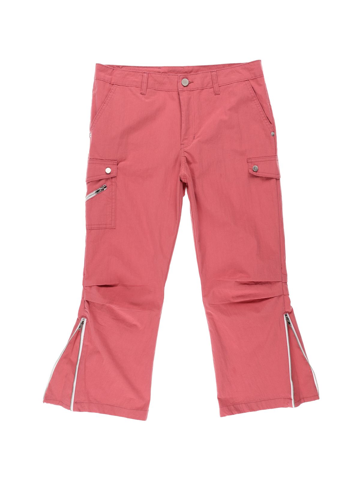 온스카(ONSKA) ZIP DETAIL CAPRI PANTS (BRICK CORAL)