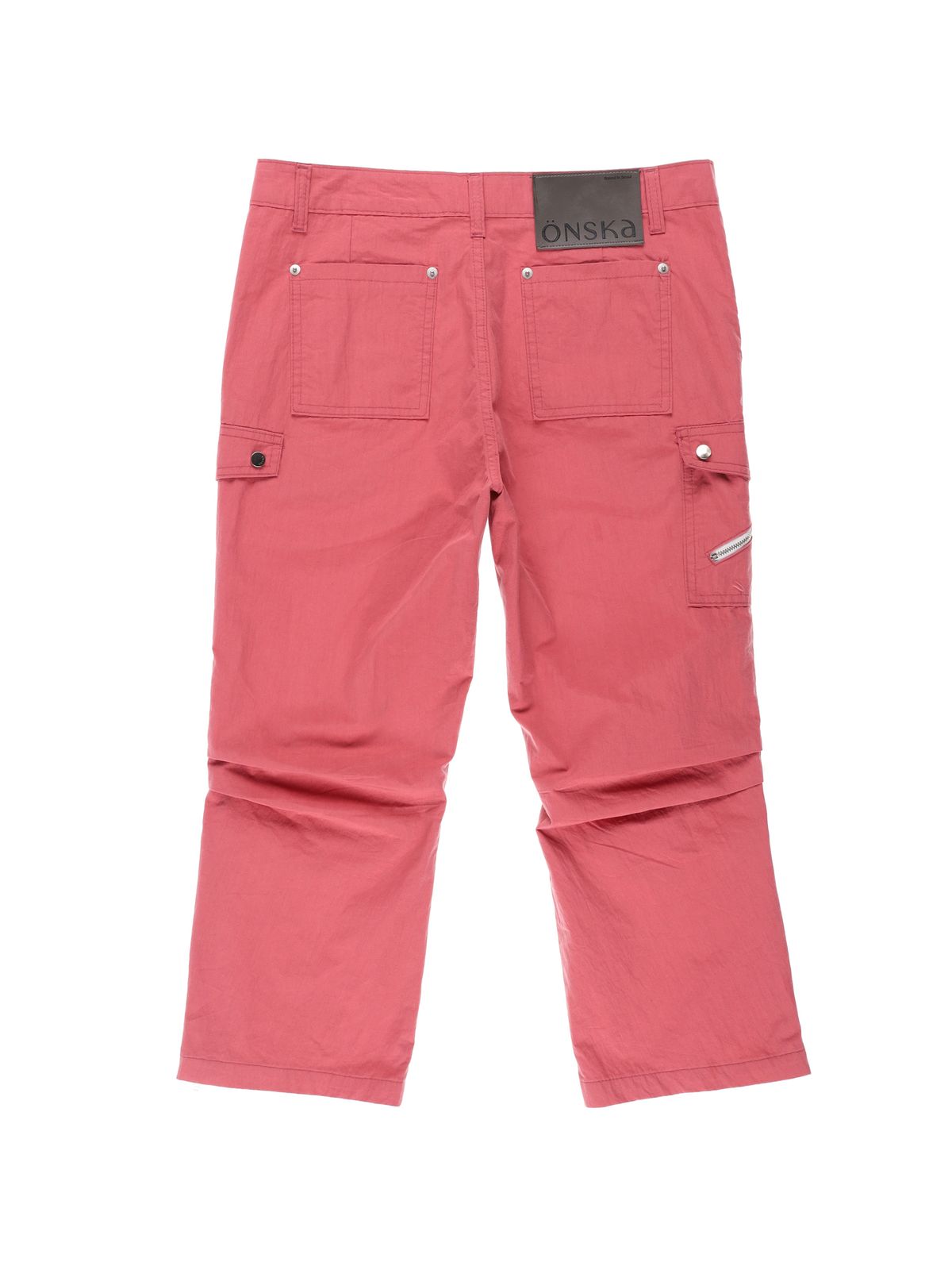 온스카(ONSKA) ZIP DETAIL CAPRI PANTS (BRICK CORAL)