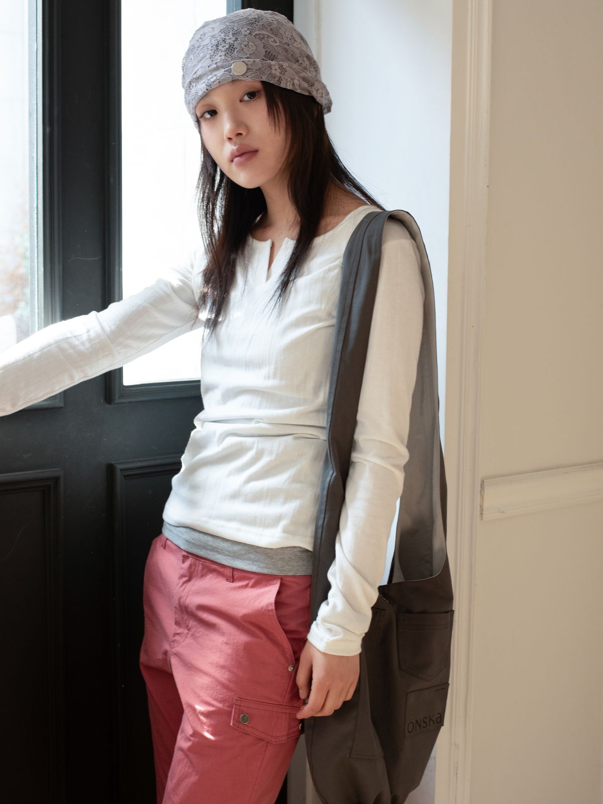 온스카(ONSKA) SOFT TOUCH WRINKLE T (WHITE)