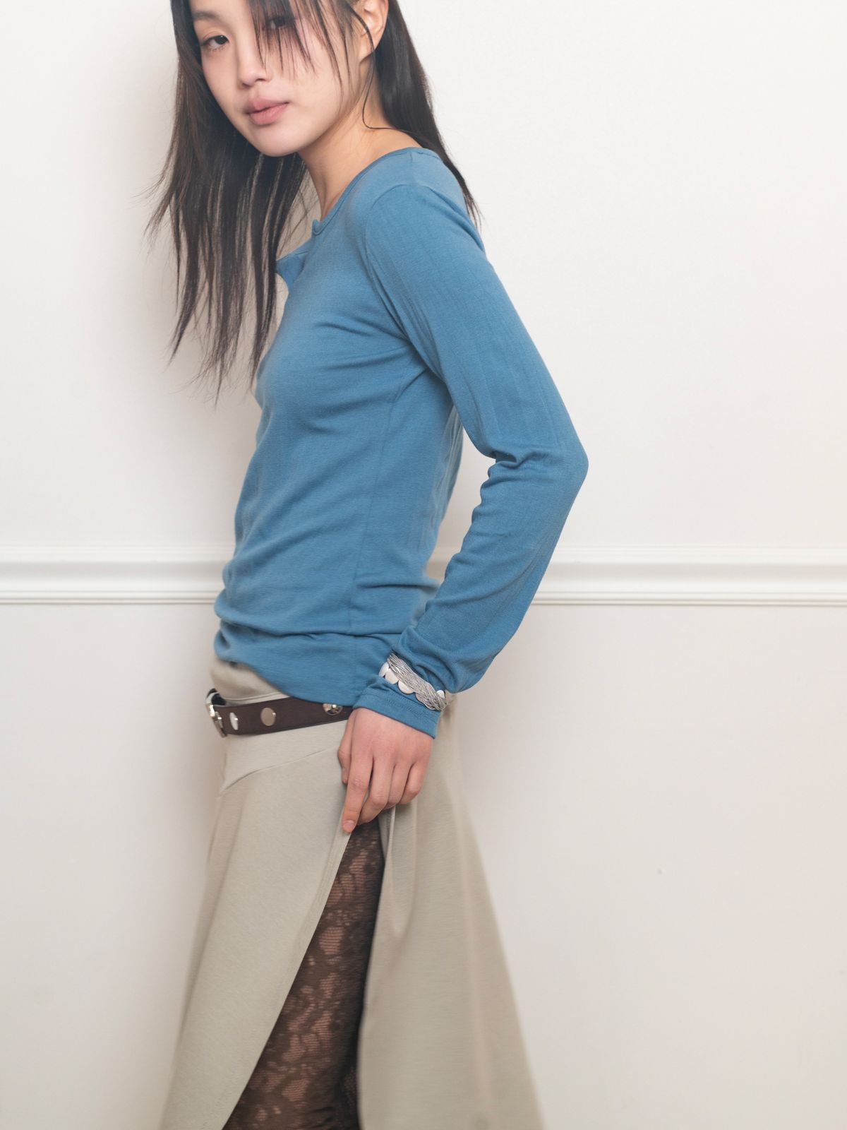 온스카(ONSKA) SOFT TOUCH WRINKLE T (BLUE)