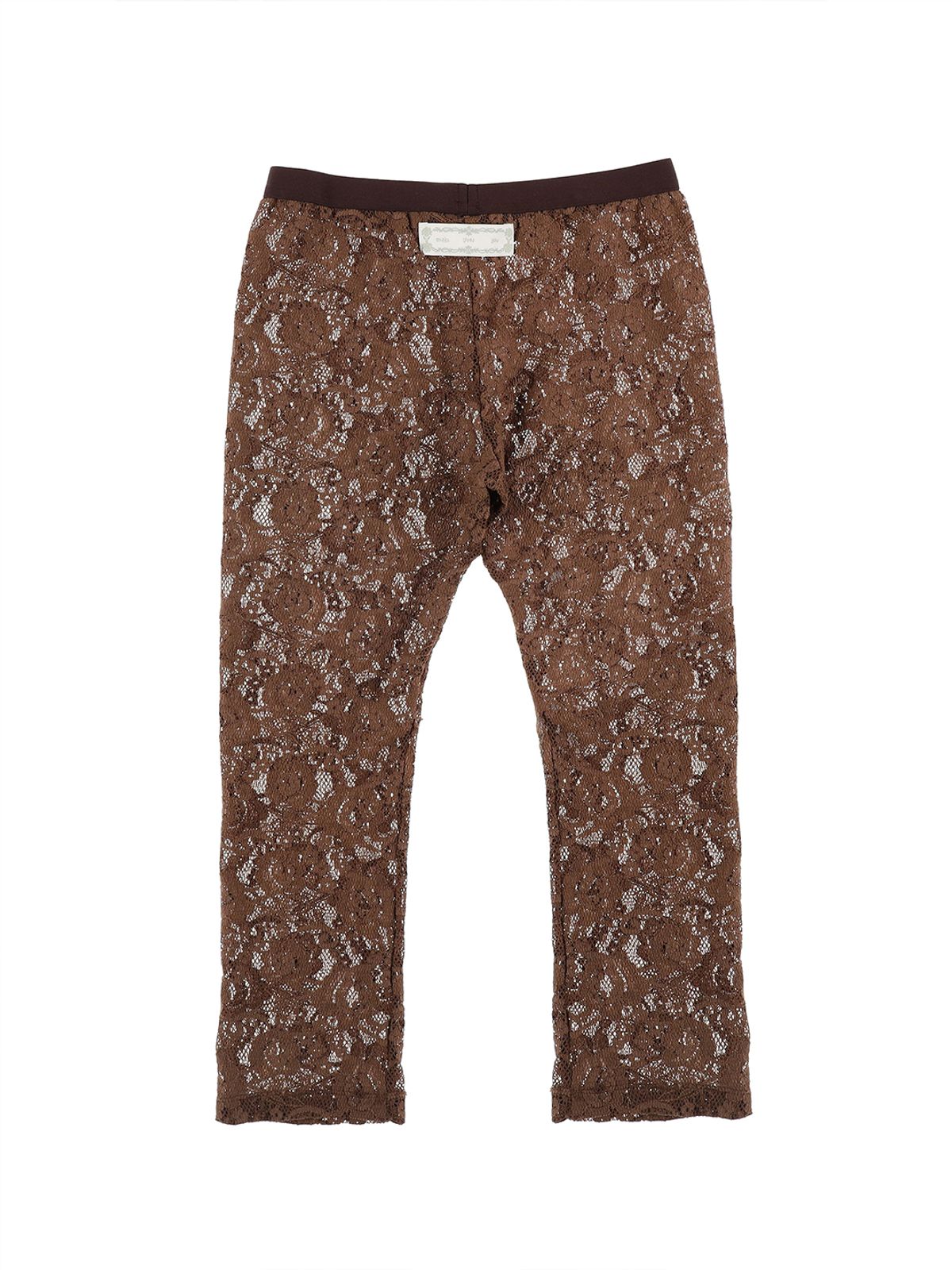 온스카(ONSKA) ROSE SHEER LACE LEGGINGS (CHOCOLATE)