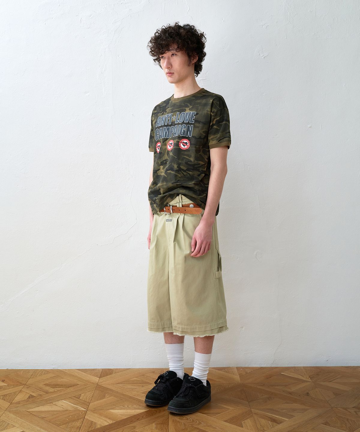 더바이닐하우스(THEVINYLHOUSE) DOUBLE LAYERED SHORTS BEIGE