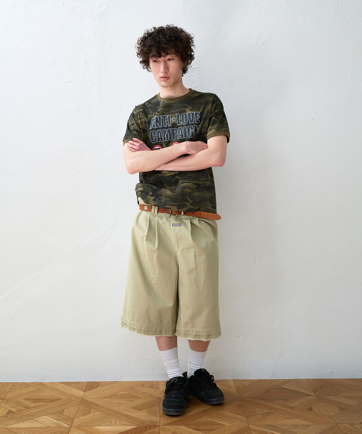 더바이닐하우스(THEVINYLHOUSE) DOUBLE LAYERED SHORTS BEIGE