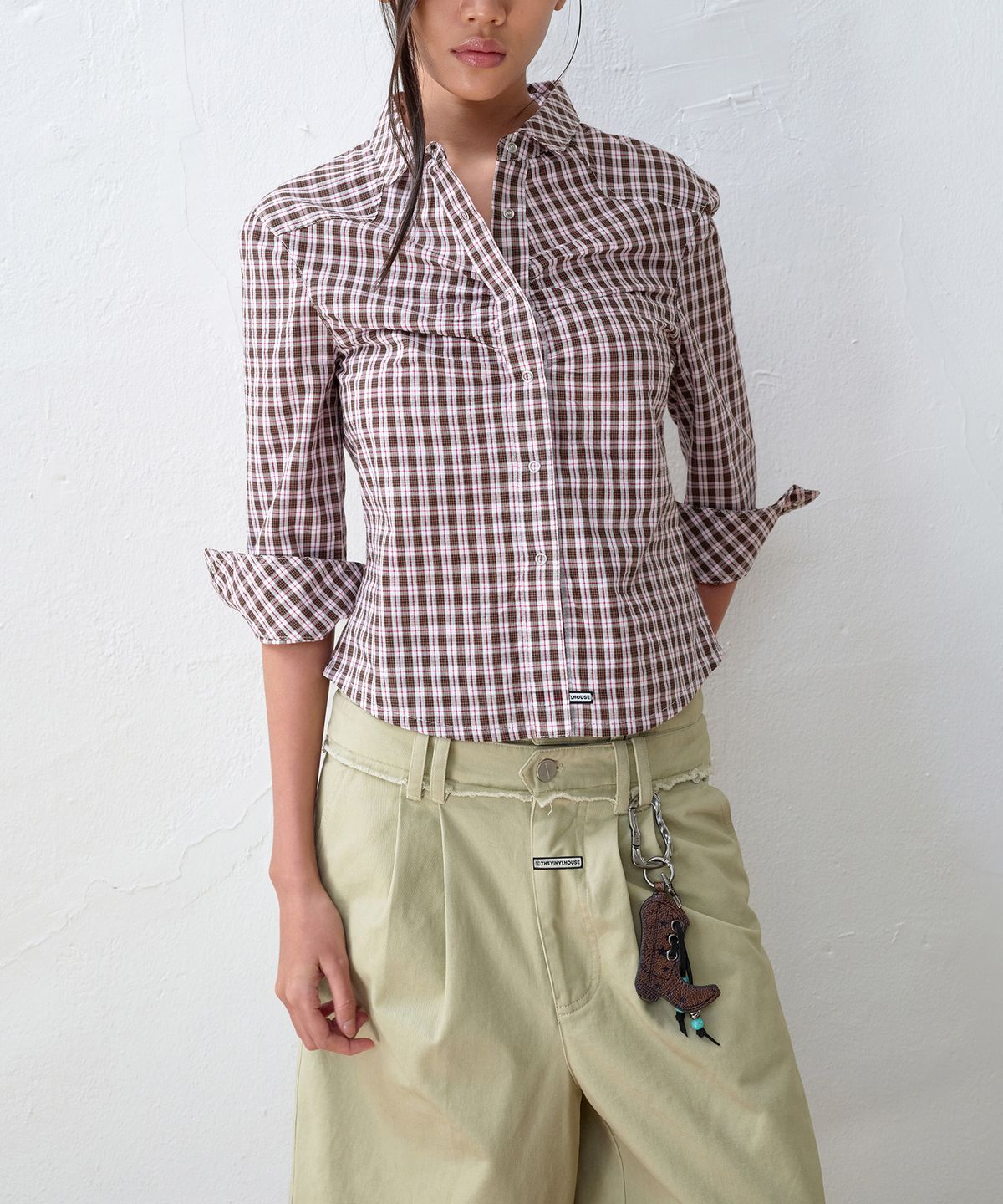 더바이닐하우스(THEVINYLHOUSE) DOUBLE LAYERED SHORTS BEIGE