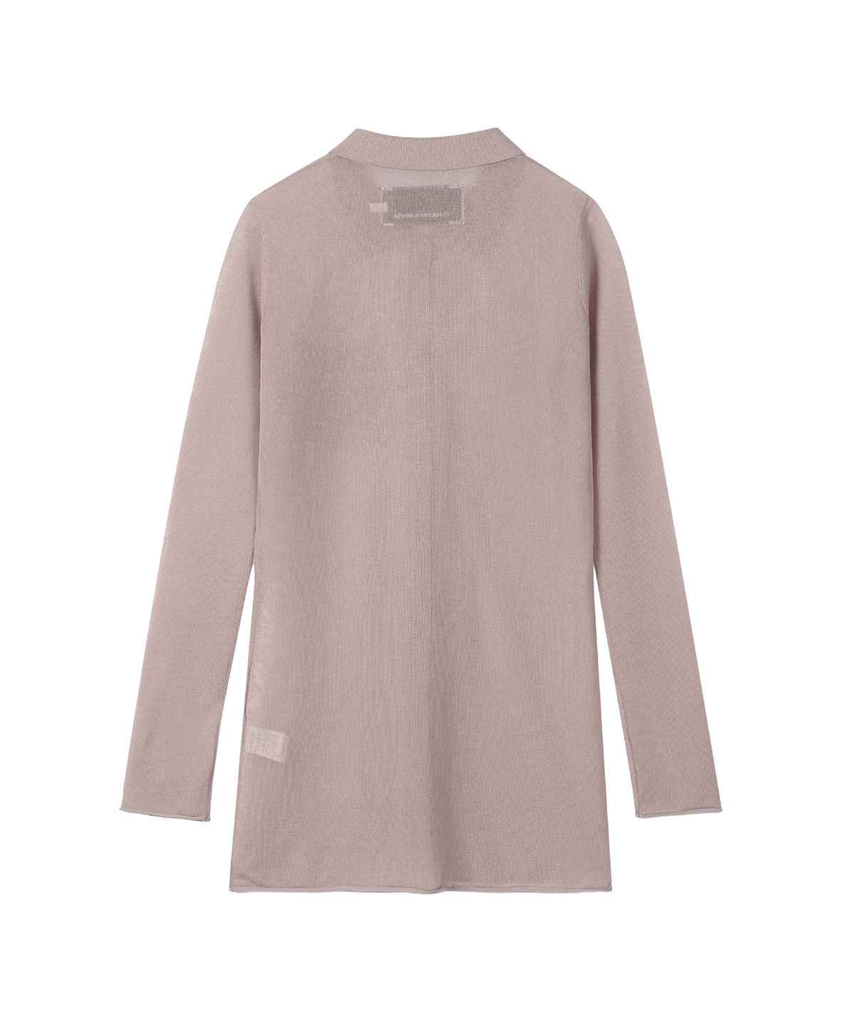더바이닐하우스(THEVINYLHOUSE) SHEER COLLAR CARDIGAN PINK