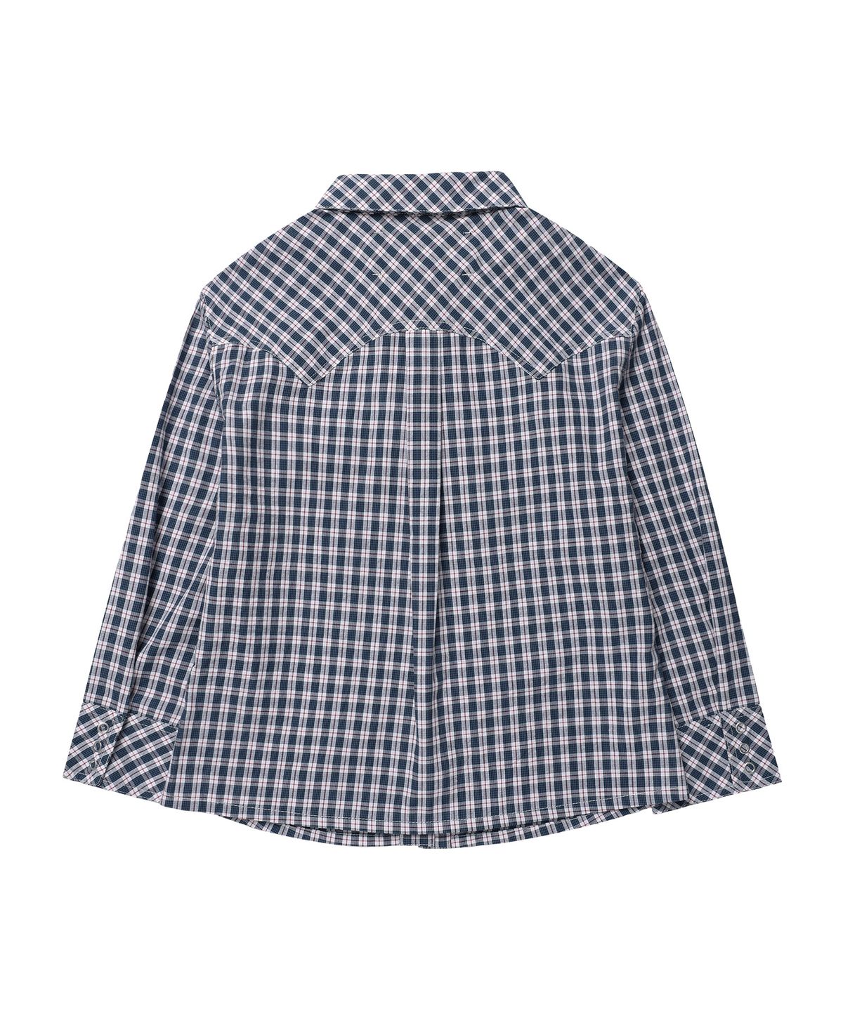 더바이닐하우스(THEVINYLHOUSE) THREE-QUARTER SLEEVE SHIRTS (W) BLUE