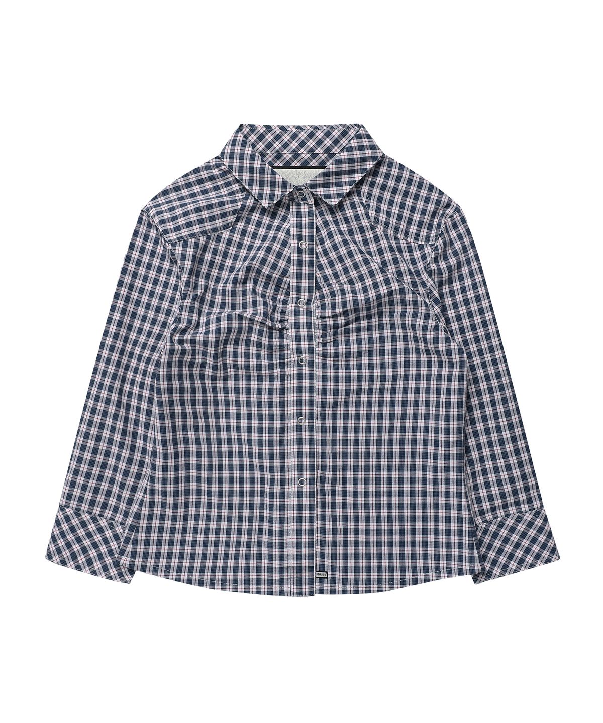 더바이닐하우스(THEVINYLHOUSE) THREE-QUARTER SLEEVE SHIRTS (W) BLUE