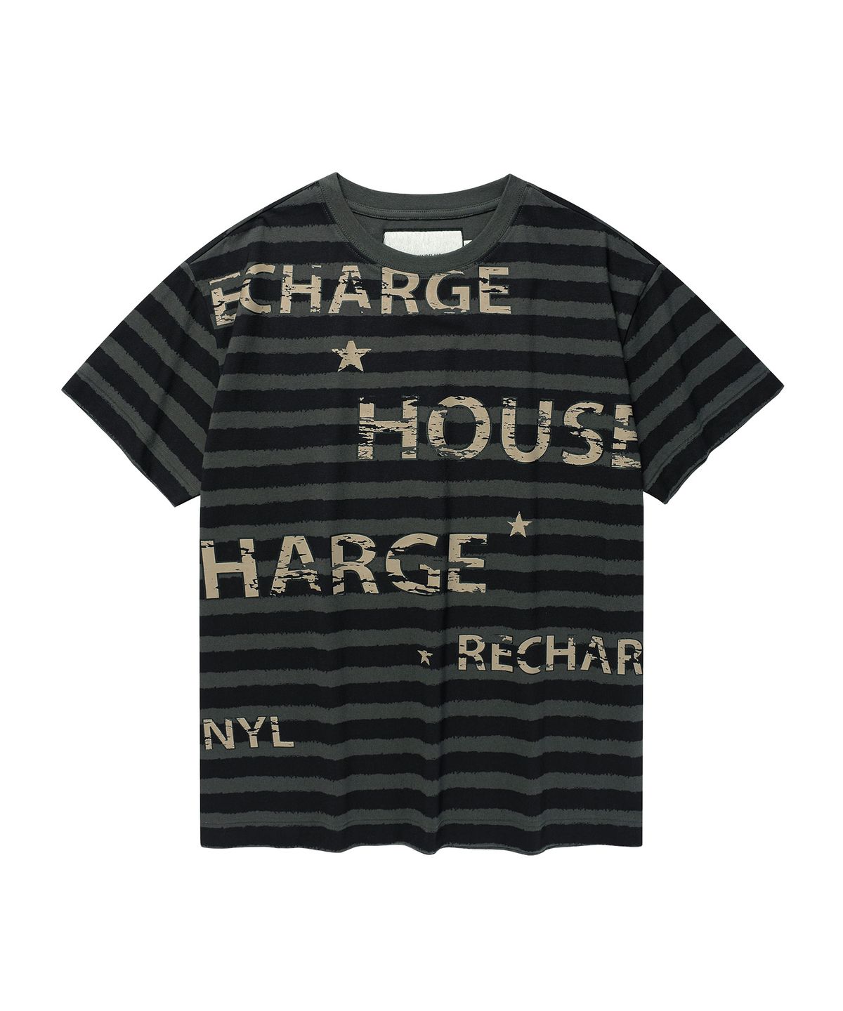 더바이닐하우스(THEVINYLHOUSE) BLEED STRIPE TEE BLUE