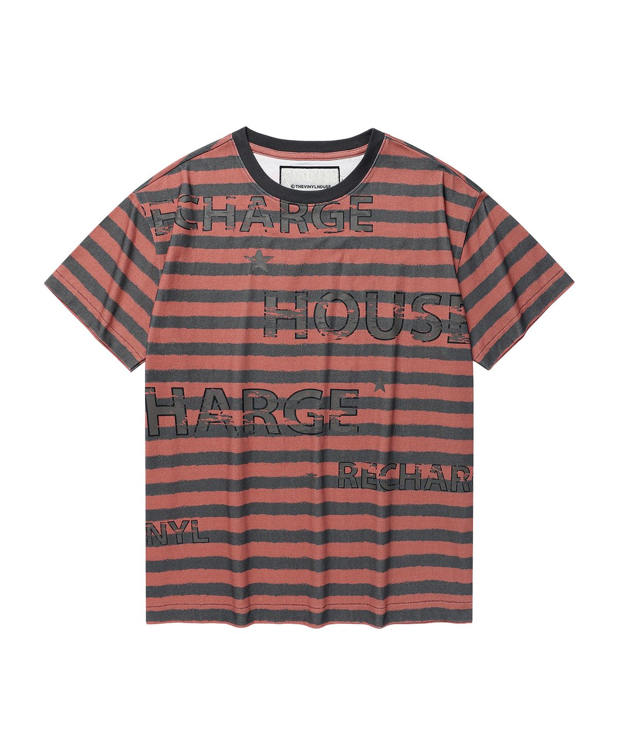 더바이닐하우스(THEVINYLHOUSE) BLEED STRIPE TEE RED