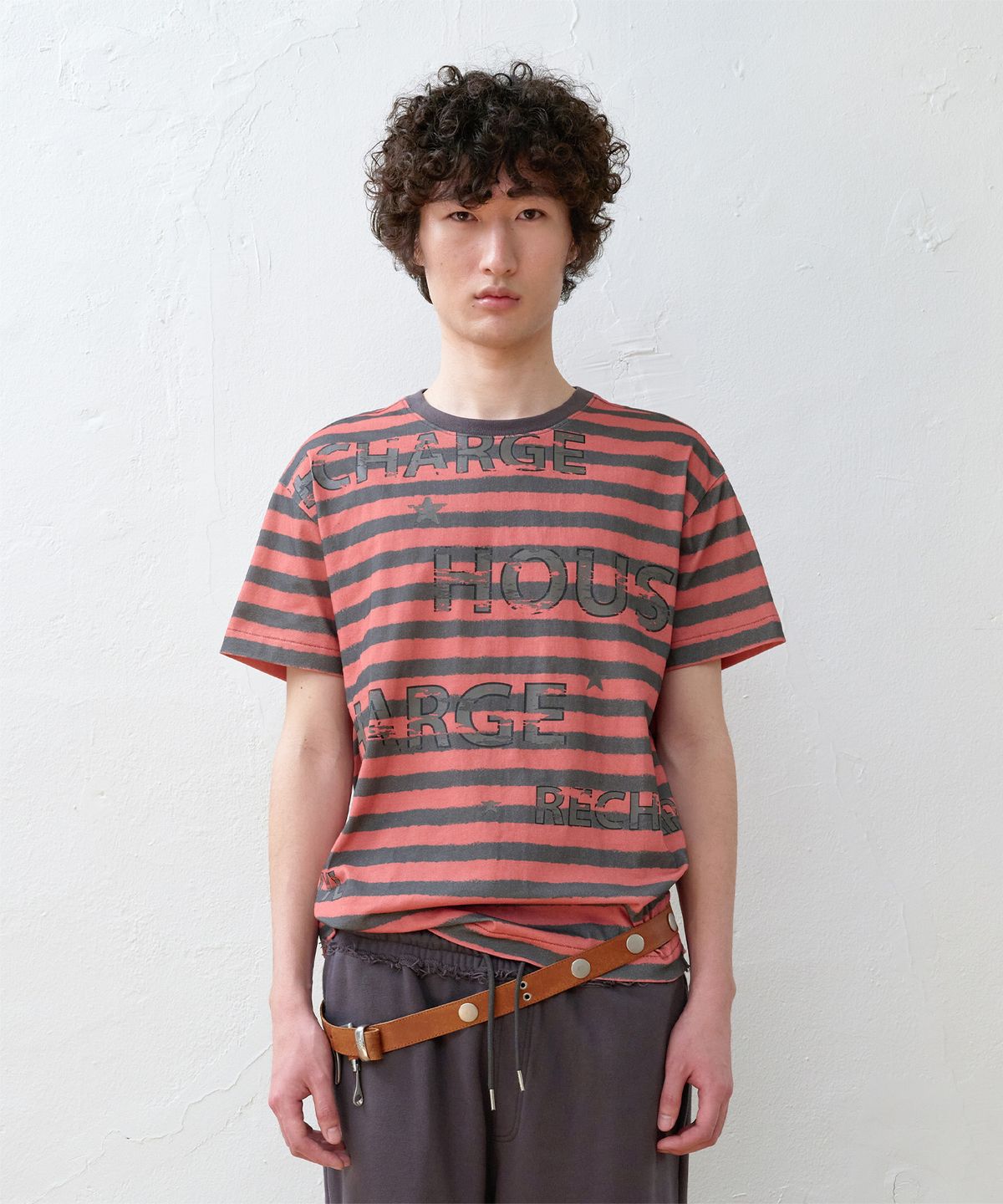 더바이닐하우스(THEVINYLHOUSE) BLEED STRIPE TEE RED