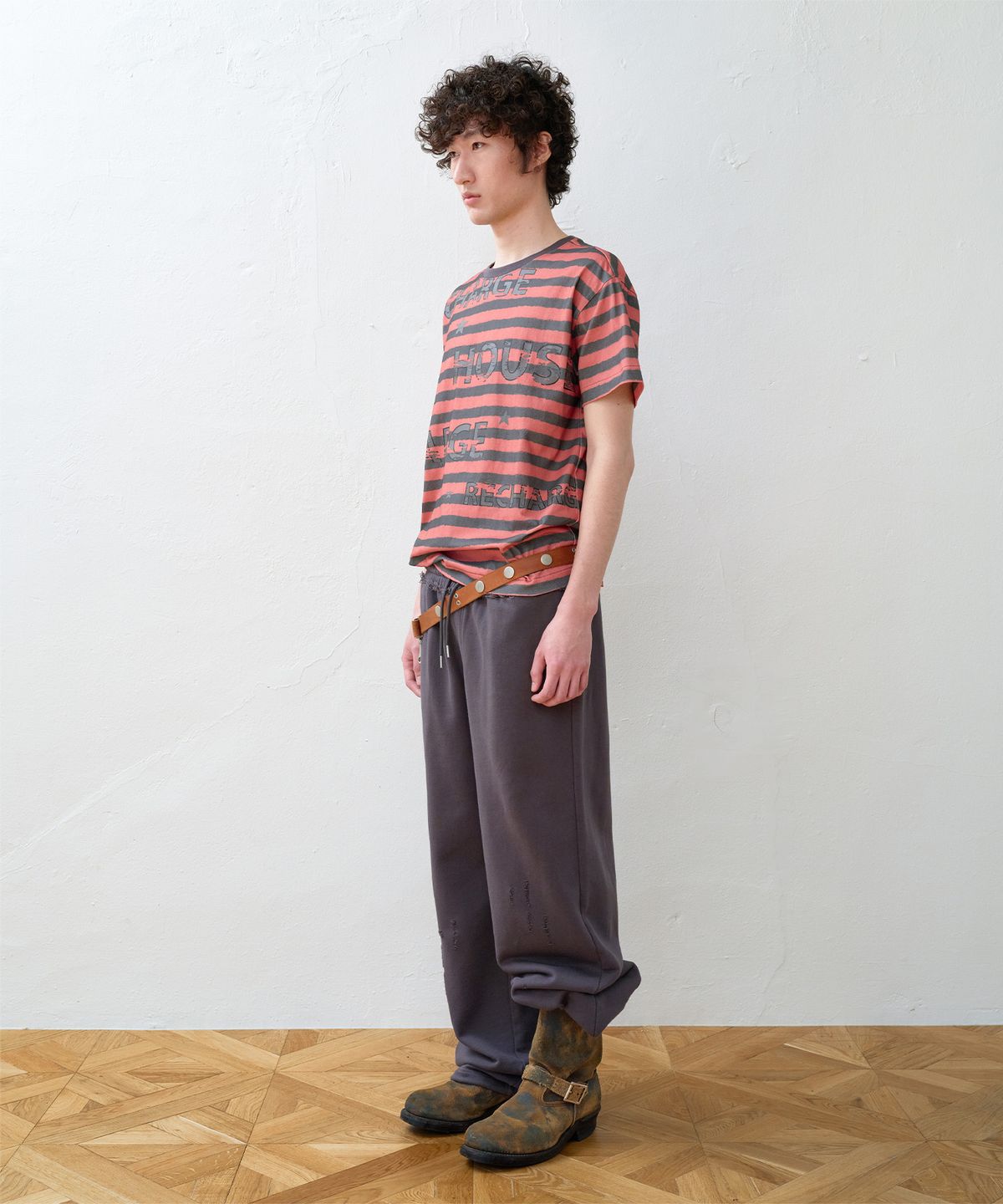 더바이닐하우스(THEVINYLHOUSE) BLEED STRIPE TEE RED