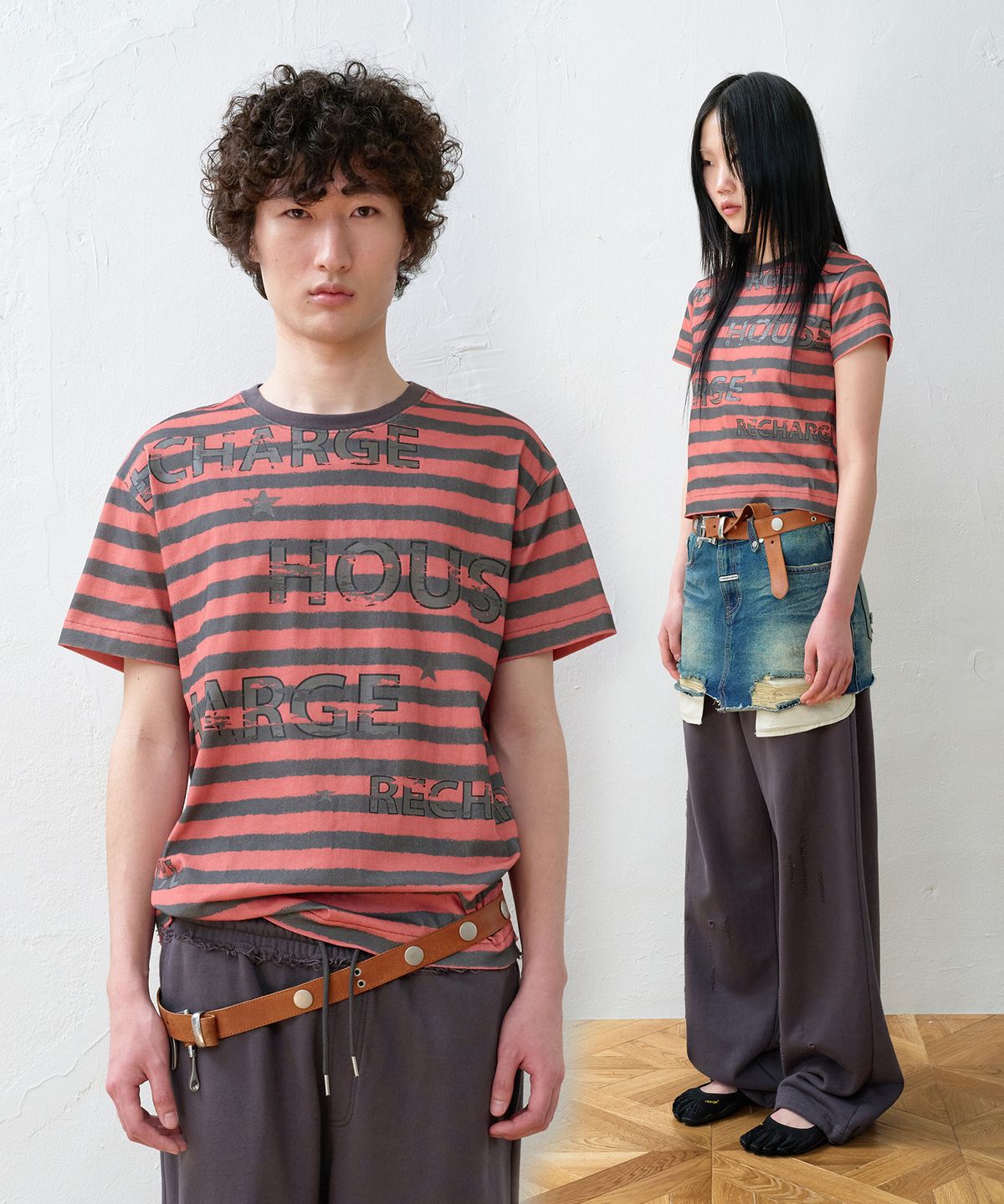더바이닐하우스(THEVINYLHOUSE) BLEED STRIPE TEE RED