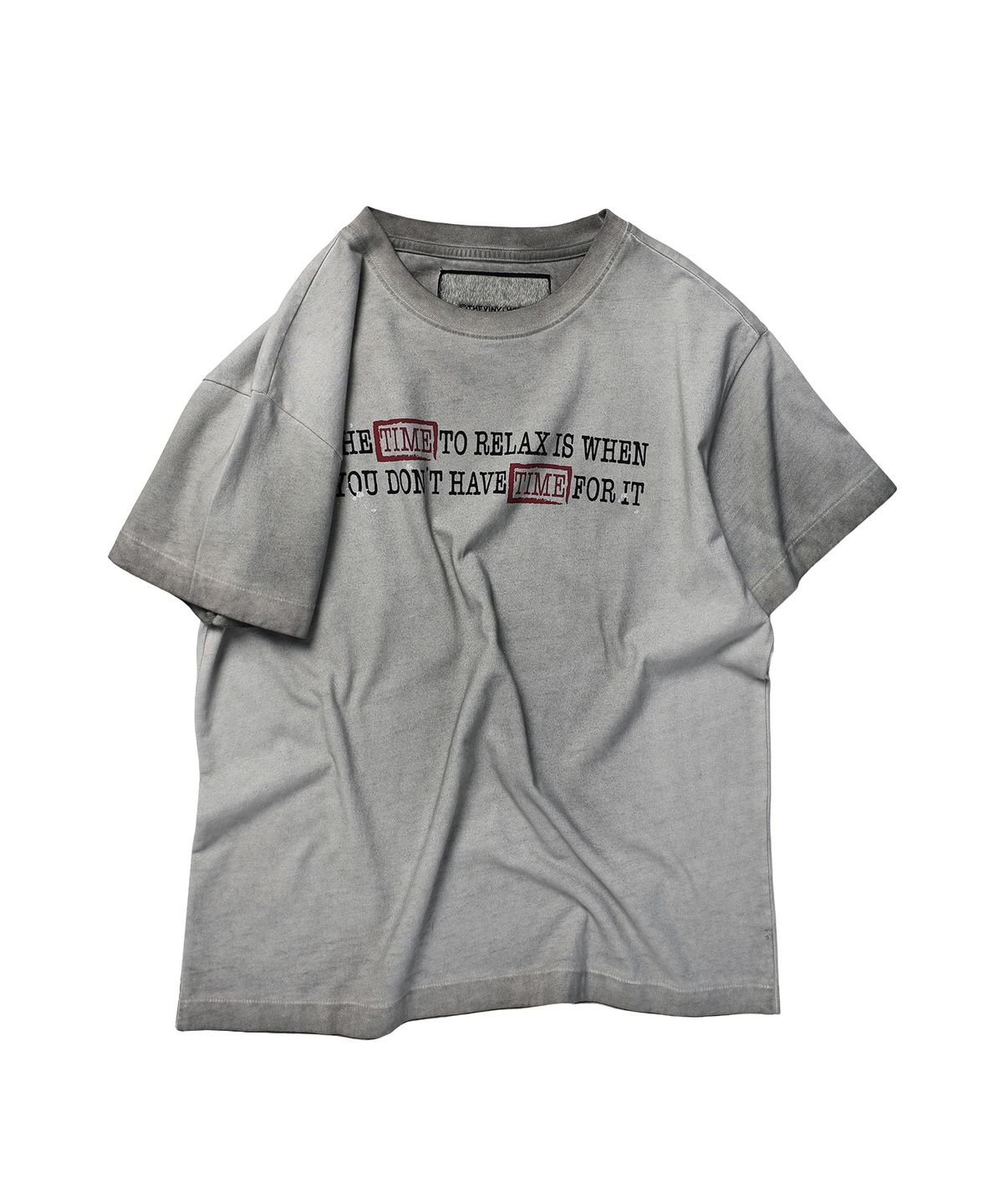 더바이닐하우스(THEVINYLHOUSE) FADED TIME TEE GREY