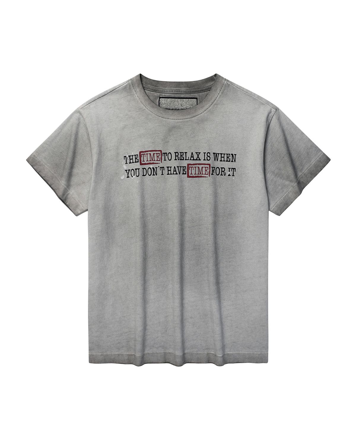 더바이닐하우스(THEVINYLHOUSE) FADED TIME TEE GREY