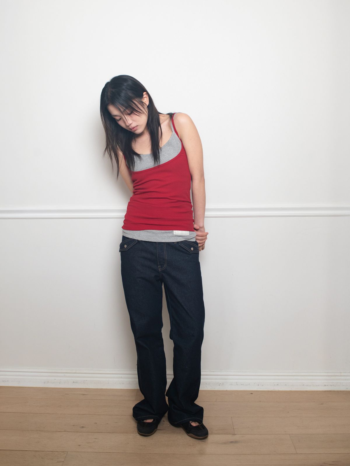 온스카(ONSKA) EASY OPEN BACK SLEEVELESS (RED)