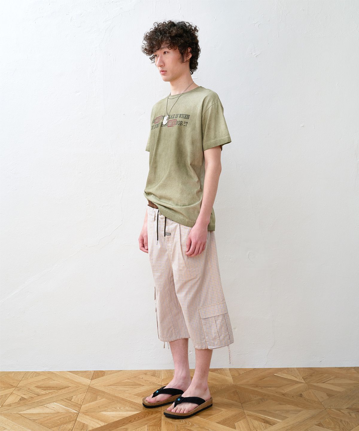 더바이닐하우스(THEVINYLHOUSE) FADED TIME TEE OLIVE