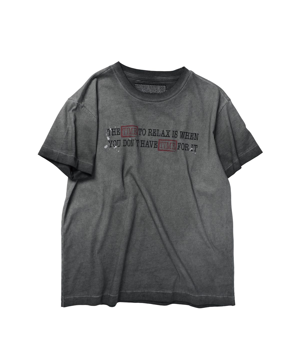 더바이닐하우스(THEVINYLHOUSE) FADED TIME TEE CHARCOAL