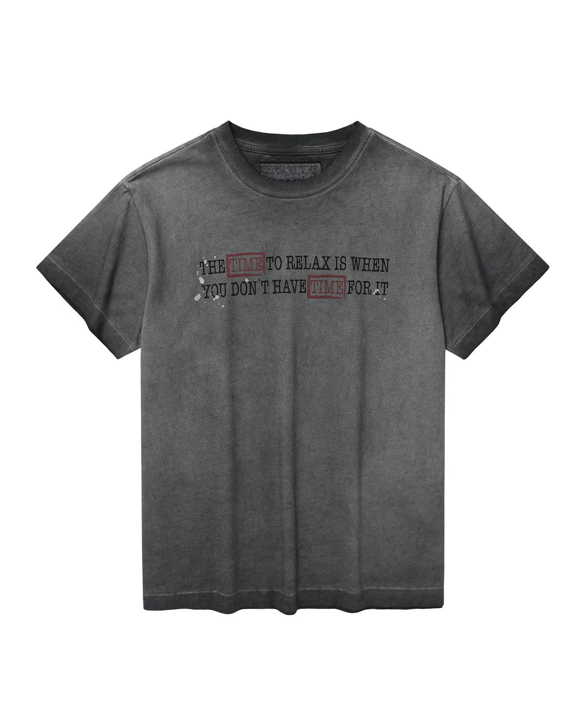 더바이닐하우스(THEVINYLHOUSE) FADED TIME TEE CHARCOAL