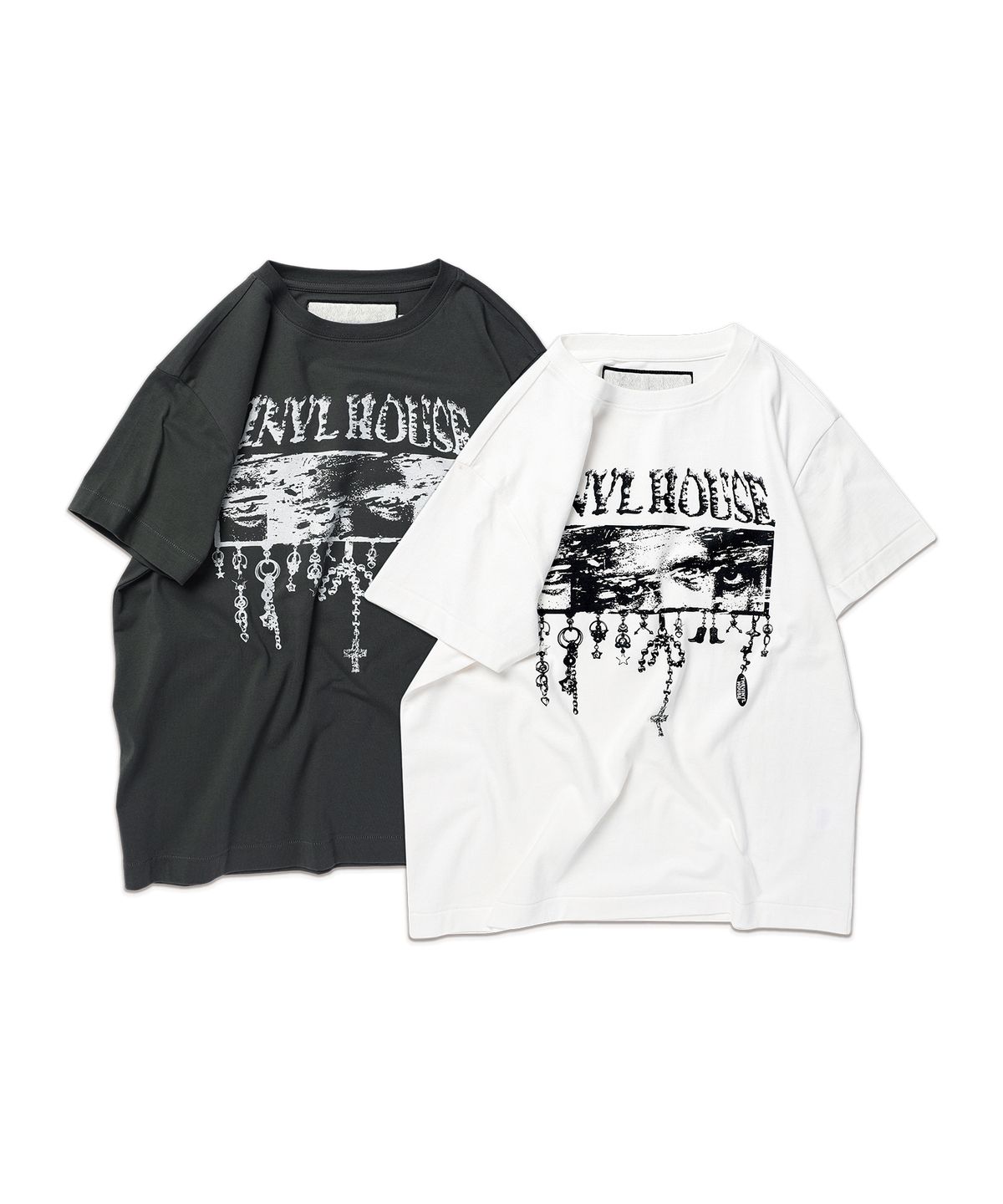 더바이닐하우스(THEVINYLHOUSE) EYES DOWN TEE CHARCOAL