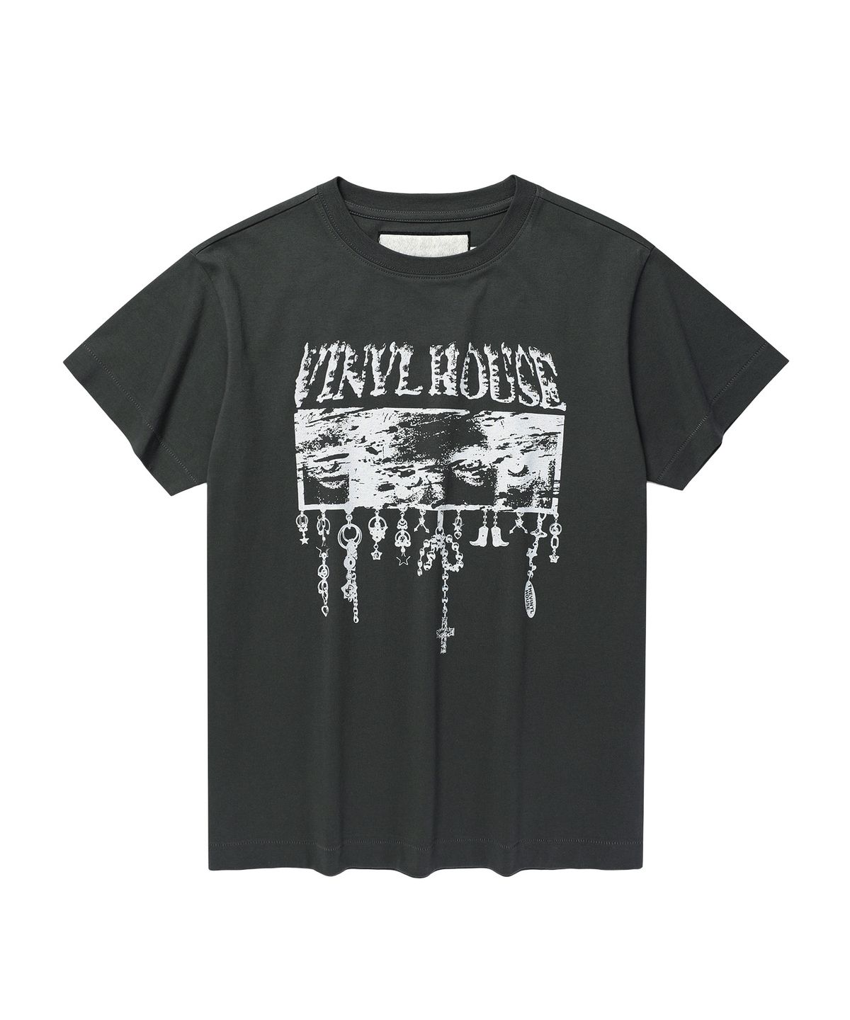 더바이닐하우스(THEVINYLHOUSE) EYES DOWN TEE CHARCOAL