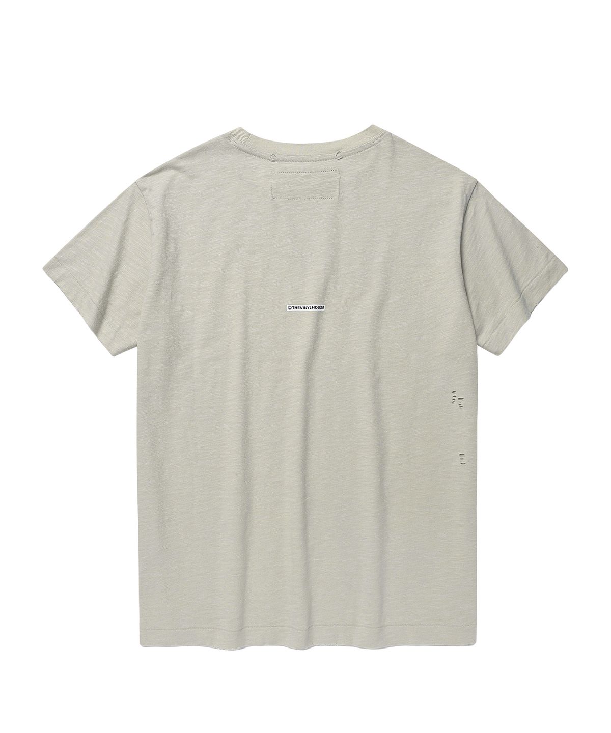 더바이닐하우스(THEVINYLHOUSE) NECKLACE VINTAGE SLUB TEE BEIGE
