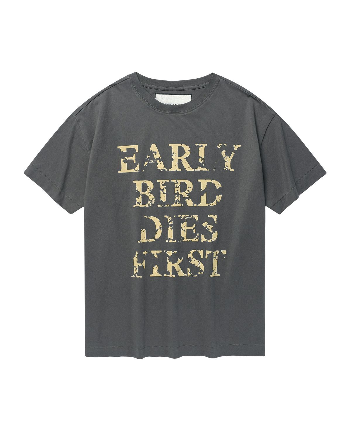 더바이닐하우스(THEVINYLHOUSE) EARLY BIRD DIES TEE CHARCOAL