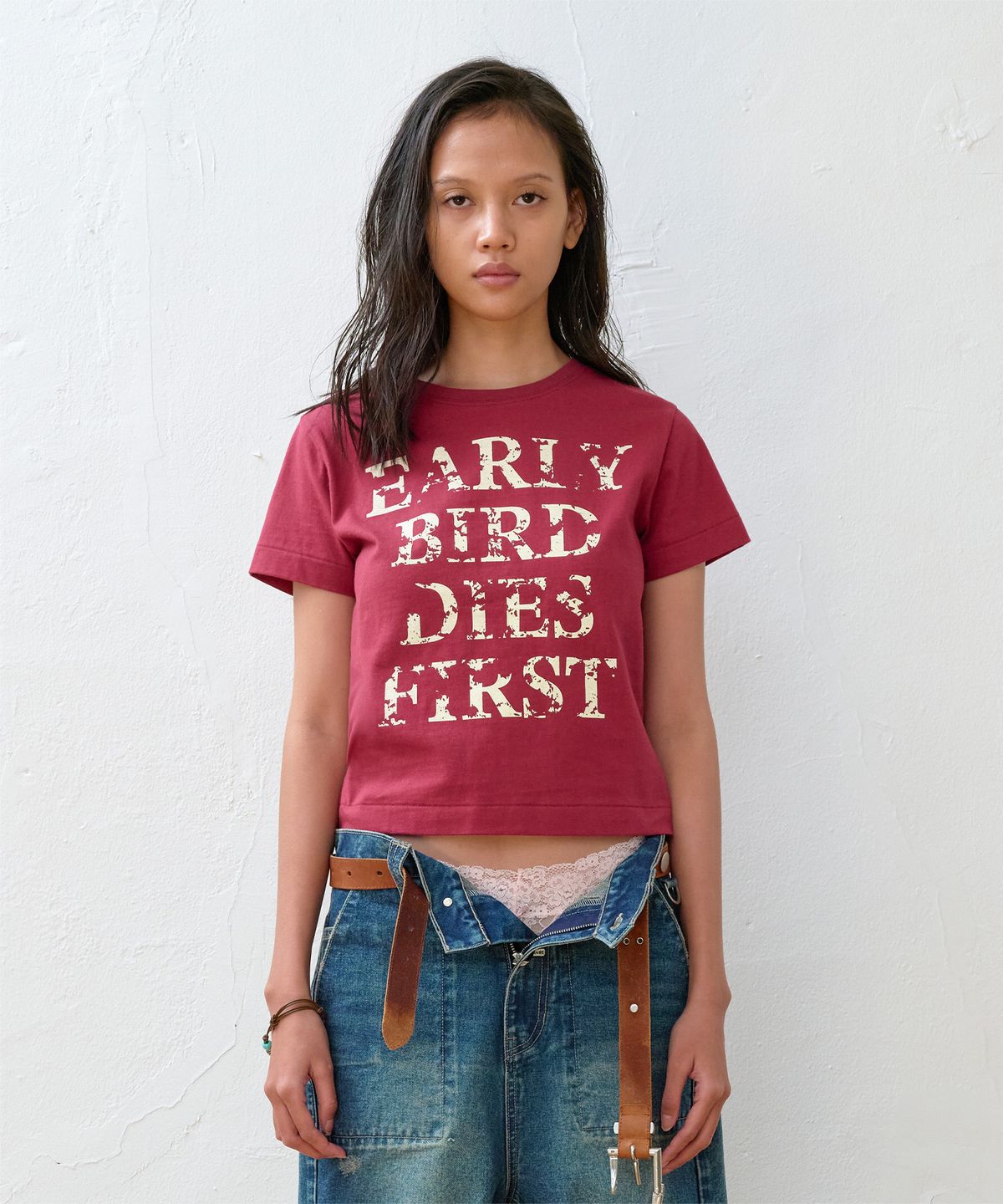 더바이닐하우스(THEVINYLHOUSE) EARLY BIRD DIES TEE PINK