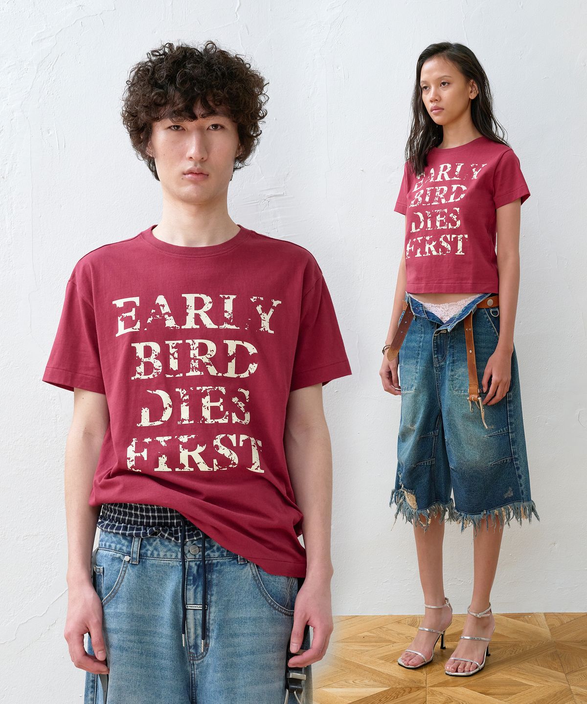 더바이닐하우스(THEVINYLHOUSE) EARLY BIRD DIES TEE PINK