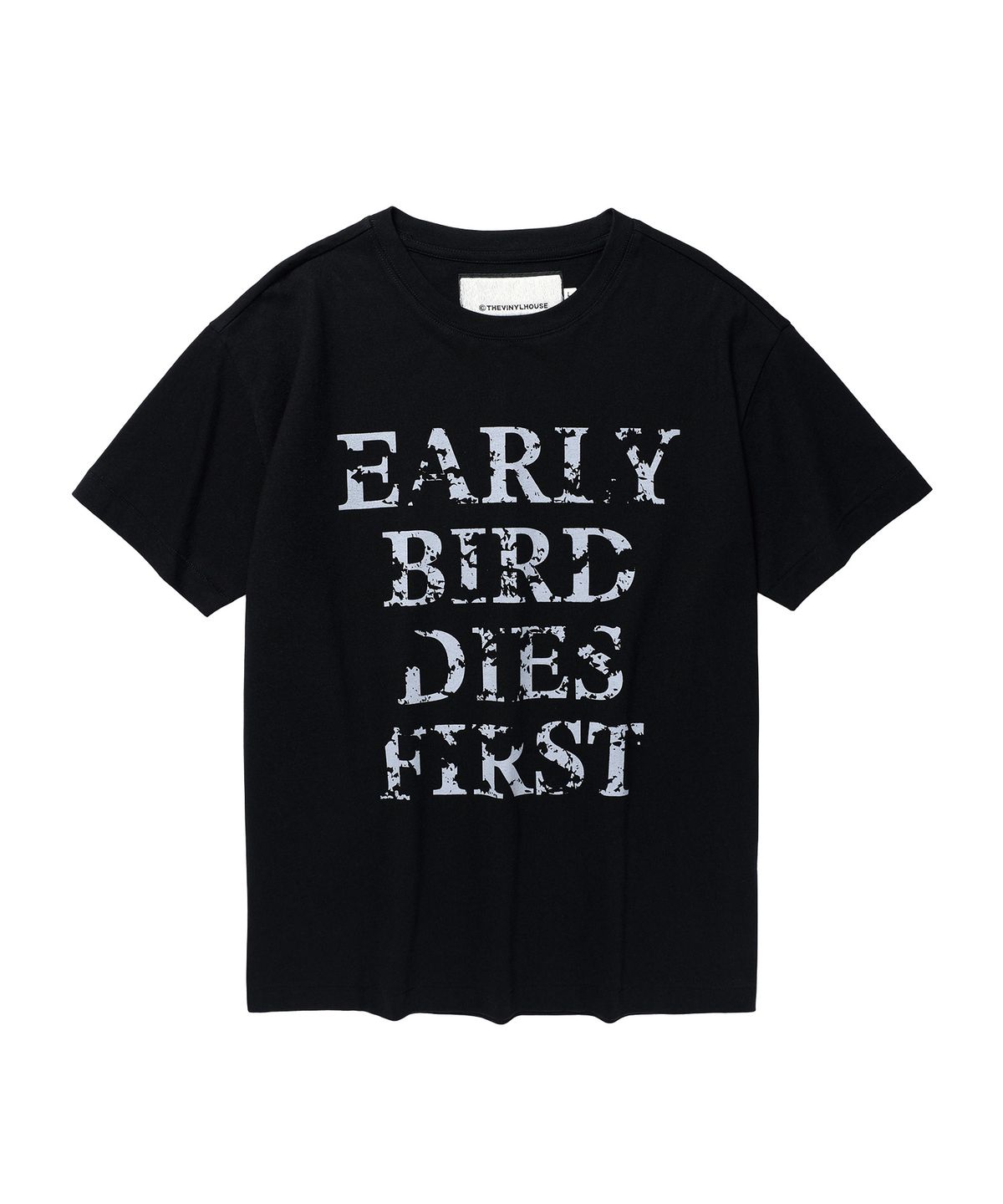 더바이닐하우스(THEVINYLHOUSE) EARLY BIRD DIES TEE BLACK