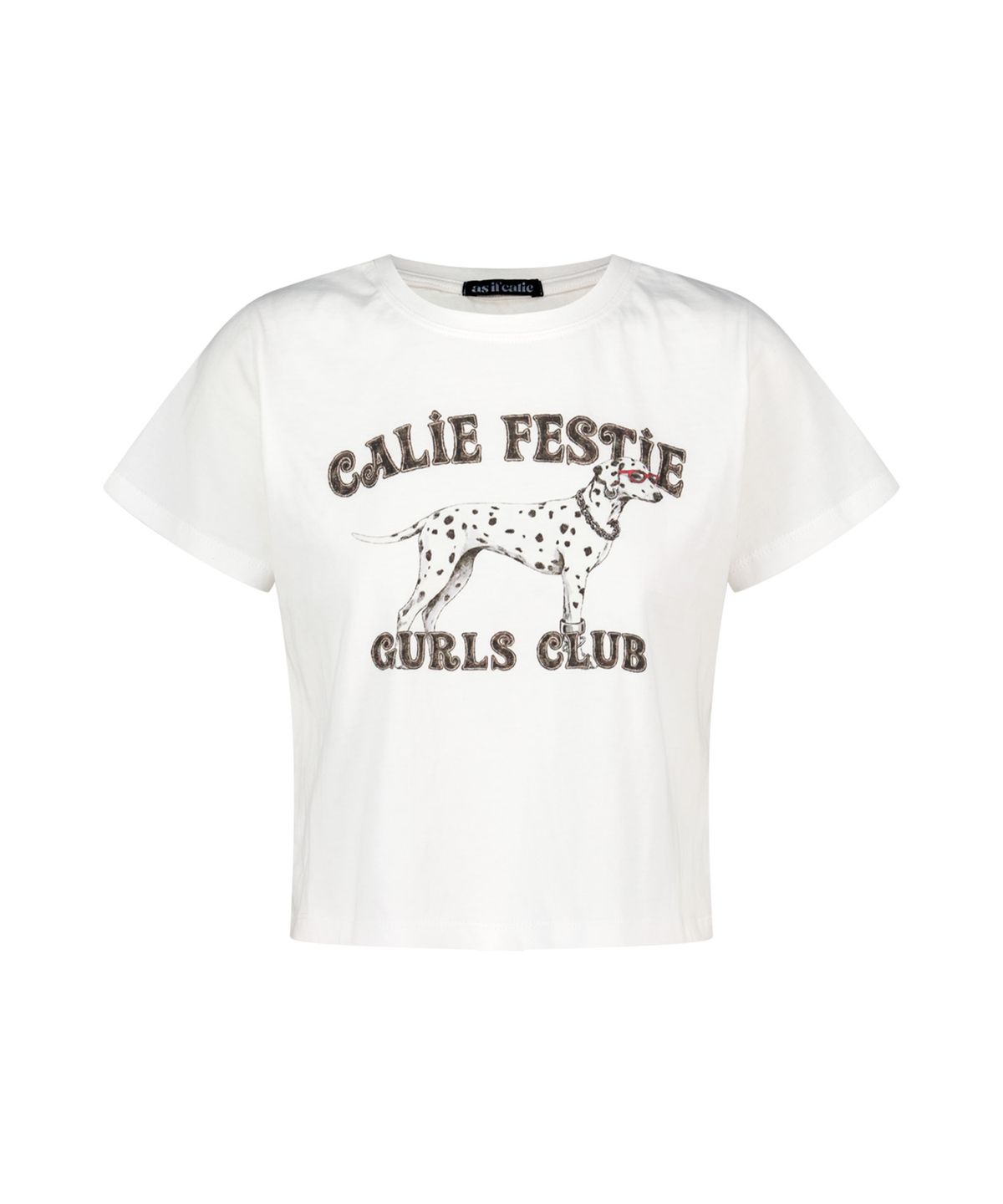 에즈이프 캘리(ASIF CALIE) DALMATIAN CROP T-SHIRT WHITE