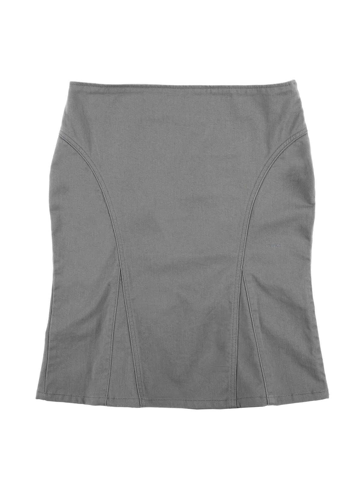 온스카(ONSKA) PETAL COTTON GORED MIDI SKIRT (VINTAGE GREY)