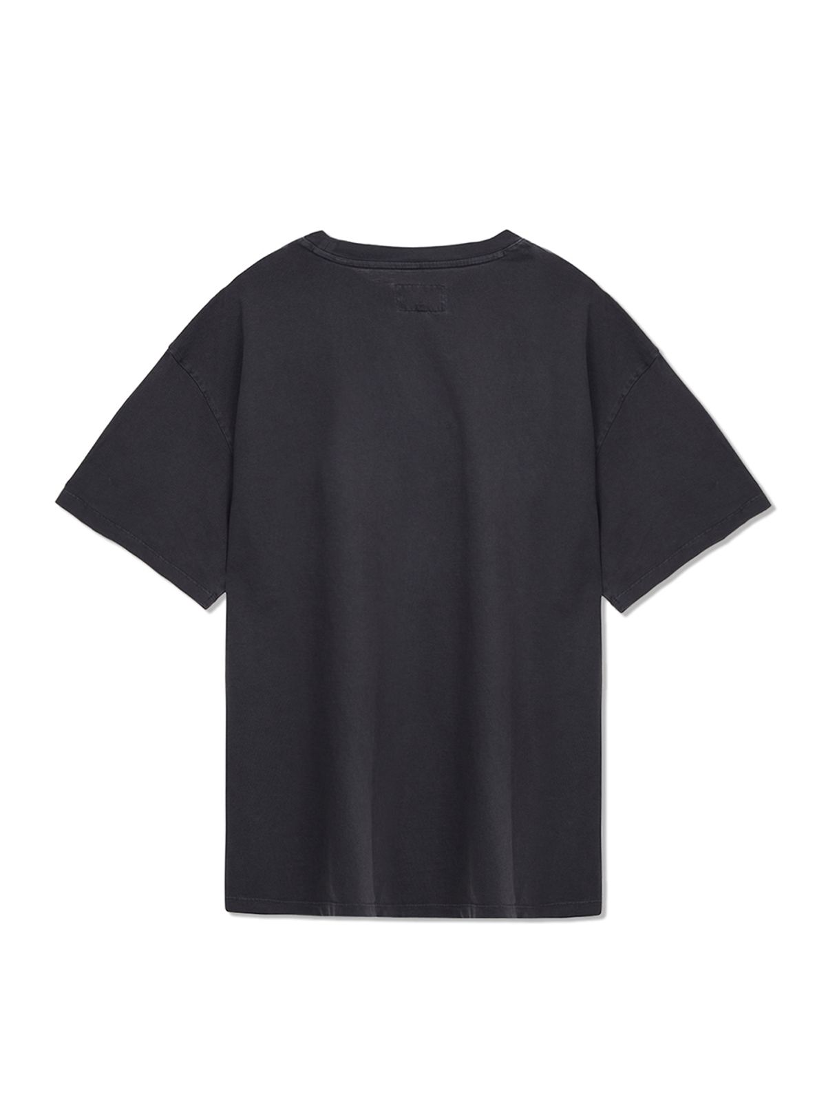 마뗑킴(MATIN KIM) PIGMENT LOGO TOP IN DARK GREY