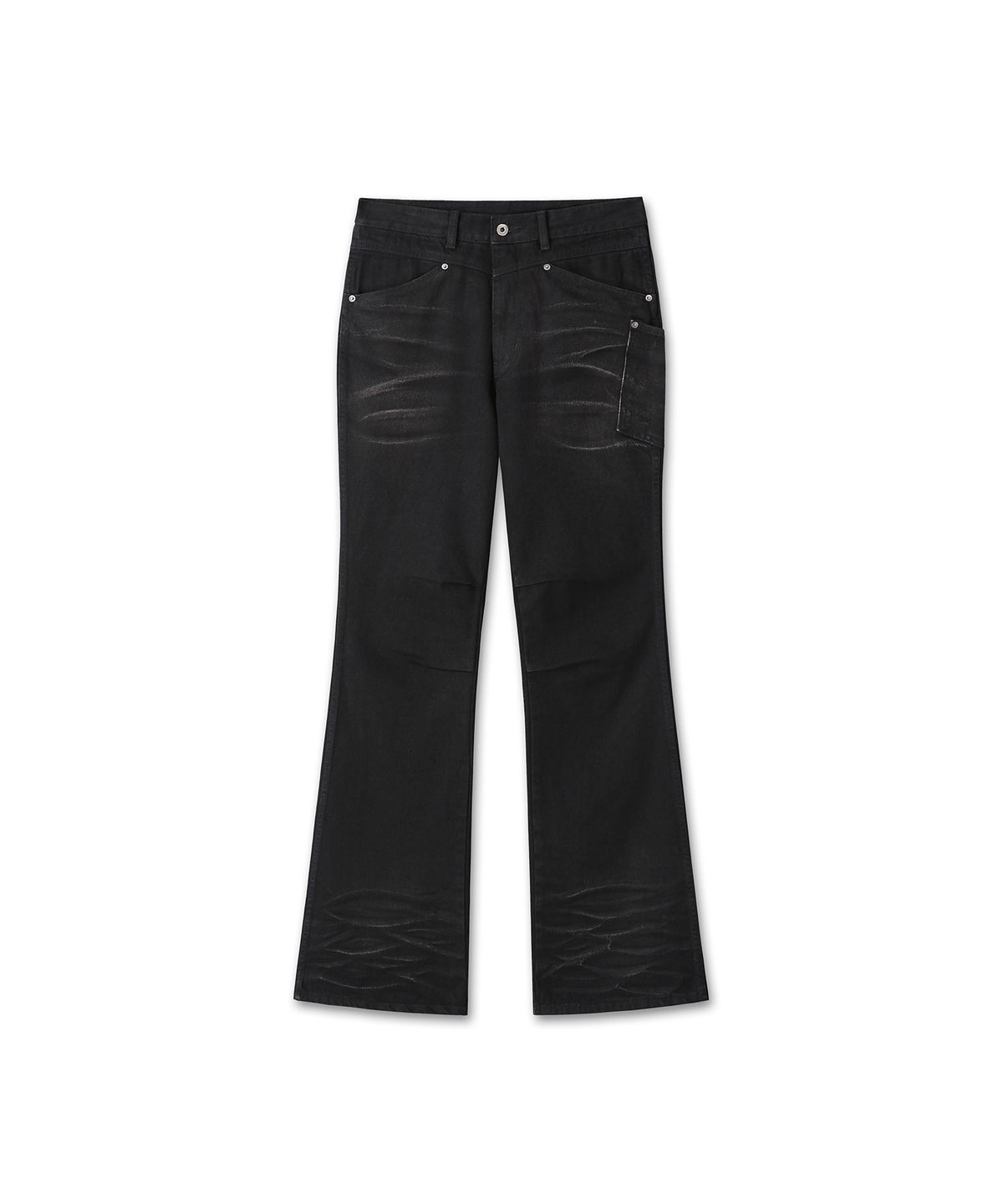 9999아카이브(9999ARCHIVE) Utility Whisker Flare Denim Pants