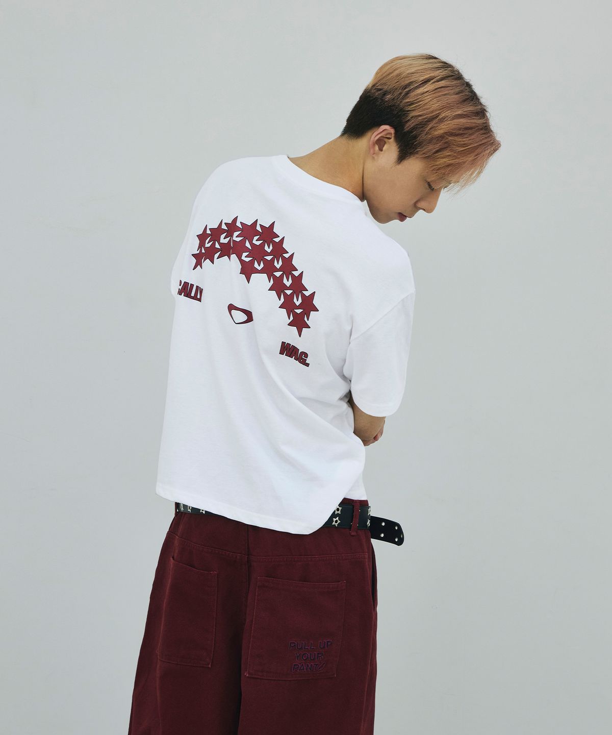 스켈리웩(SCALLYWAG) SHOOTING STAR 크롭 티셔츠[화이트]