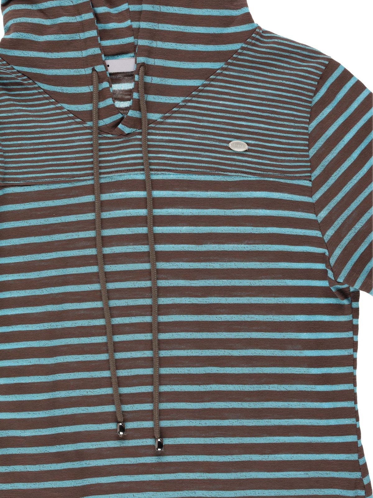 온스카(ONSKA) STRIPE HOODIE DRESS (BLUE MUD)