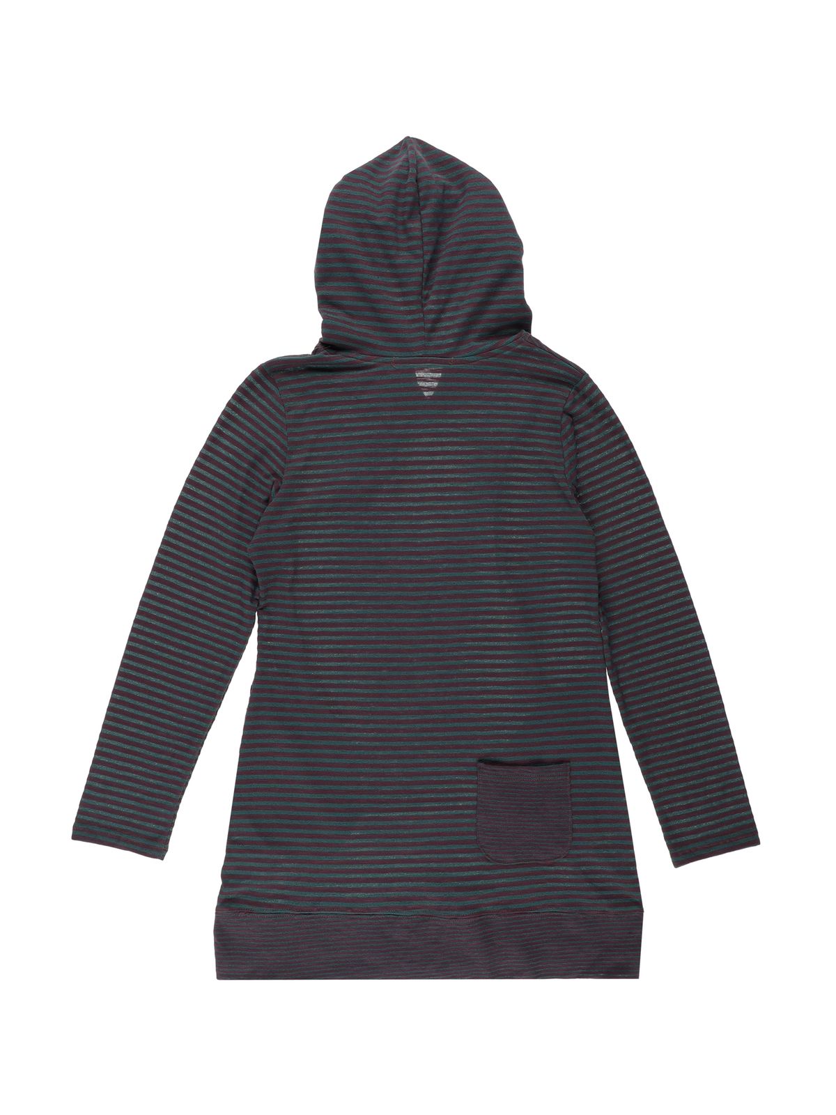 온스카(ONSKA) STRIPE HOODIE DRESS (GREEN PLUM)