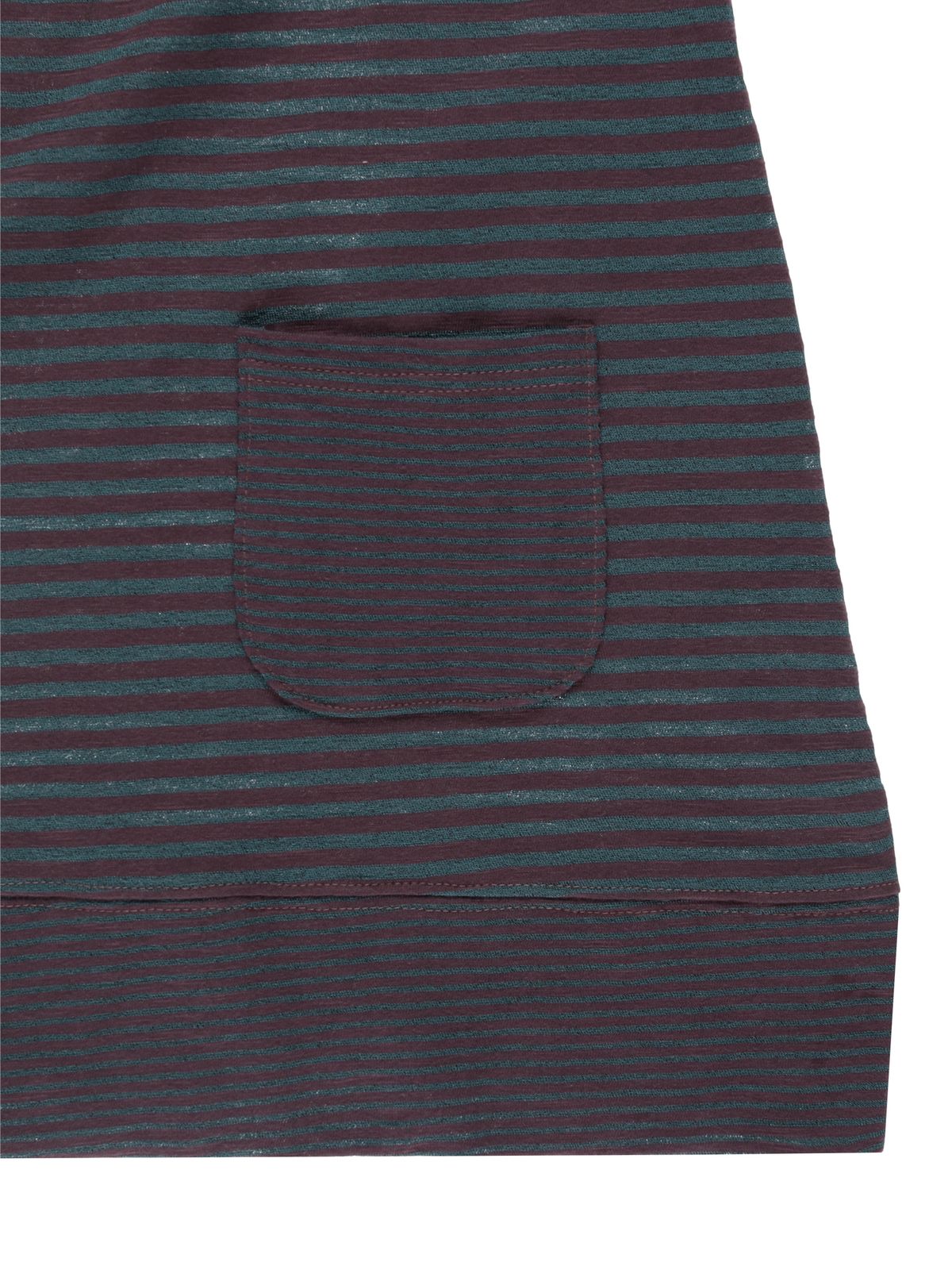 온스카(ONSKA) STRIPE HOODIE DRESS (GREEN PLUM)
