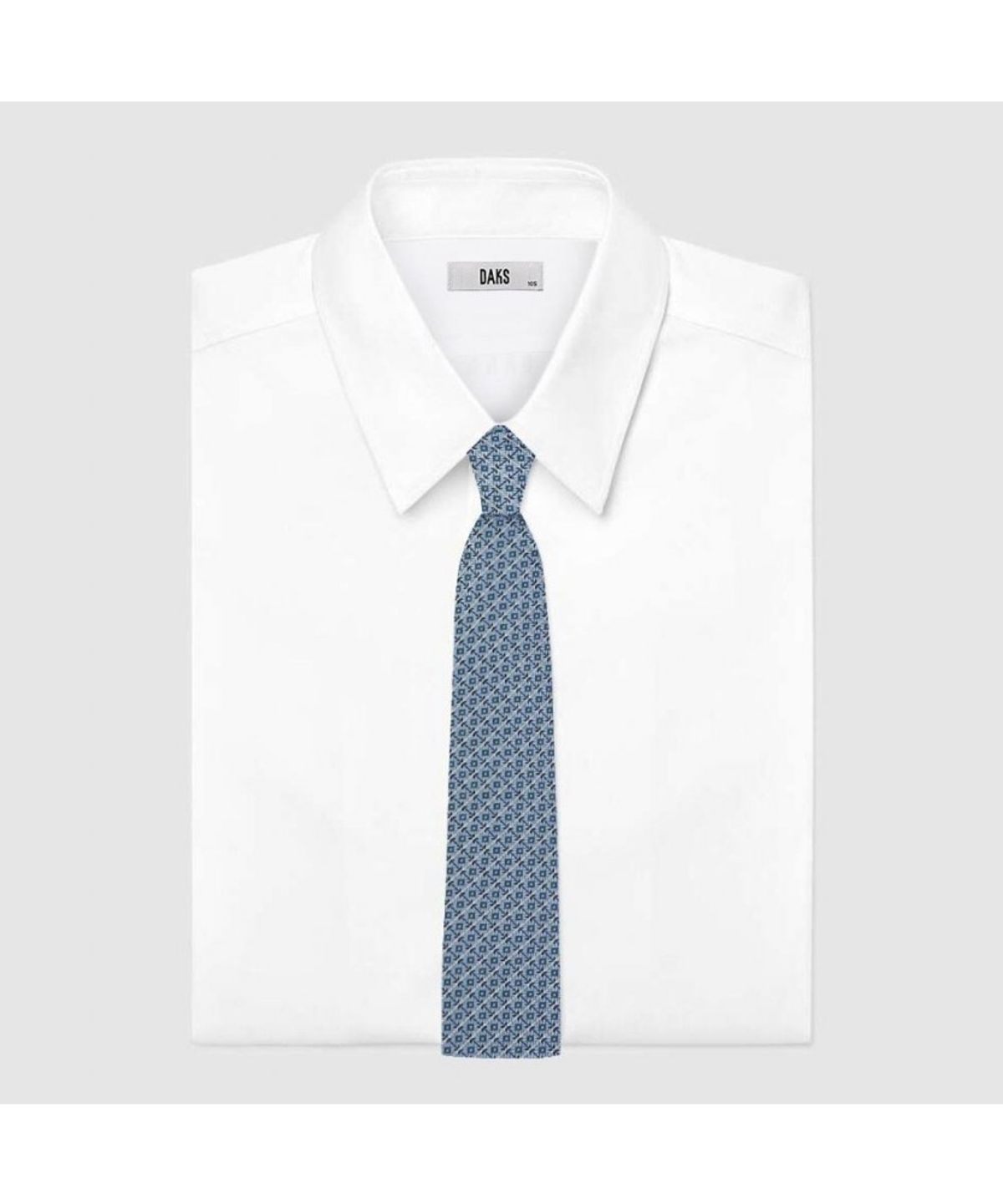 닥스셔츠(DAKS SHIRTS) 실크100 유러피언 패턴 올오버 넥타이 블루_DMG1ACF1303B1