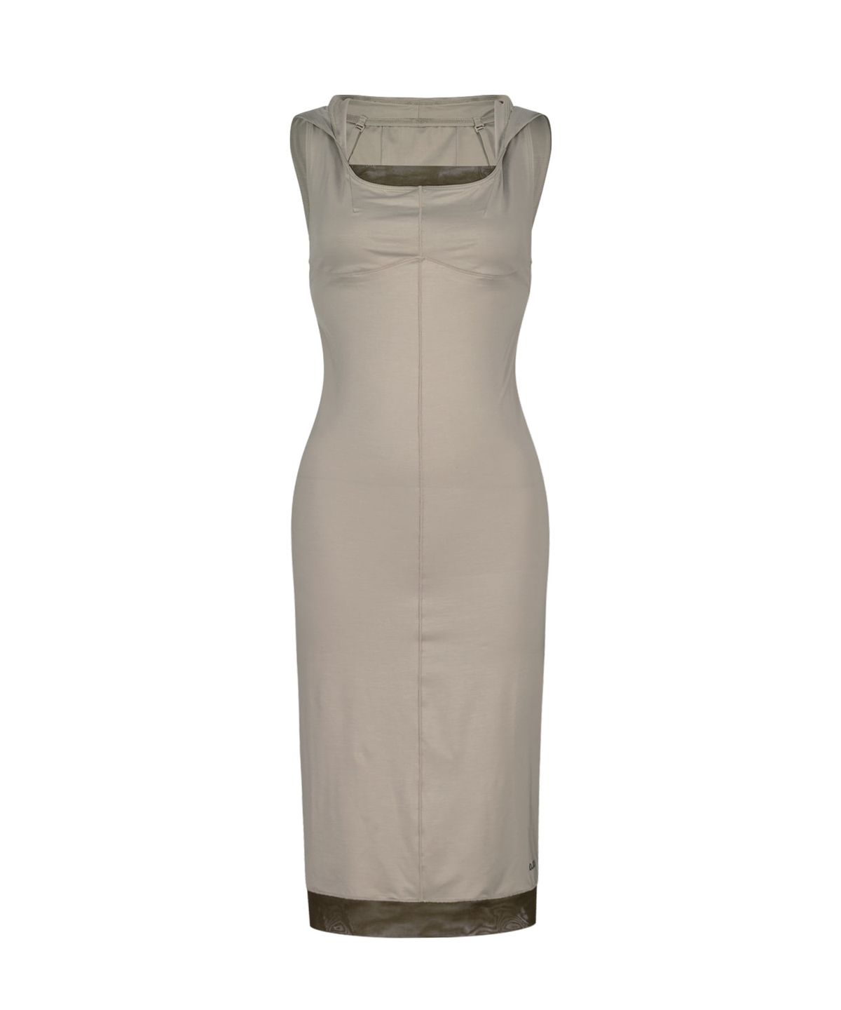 오호스(OJOS) Flatseam Halter Midi Dress / Tan