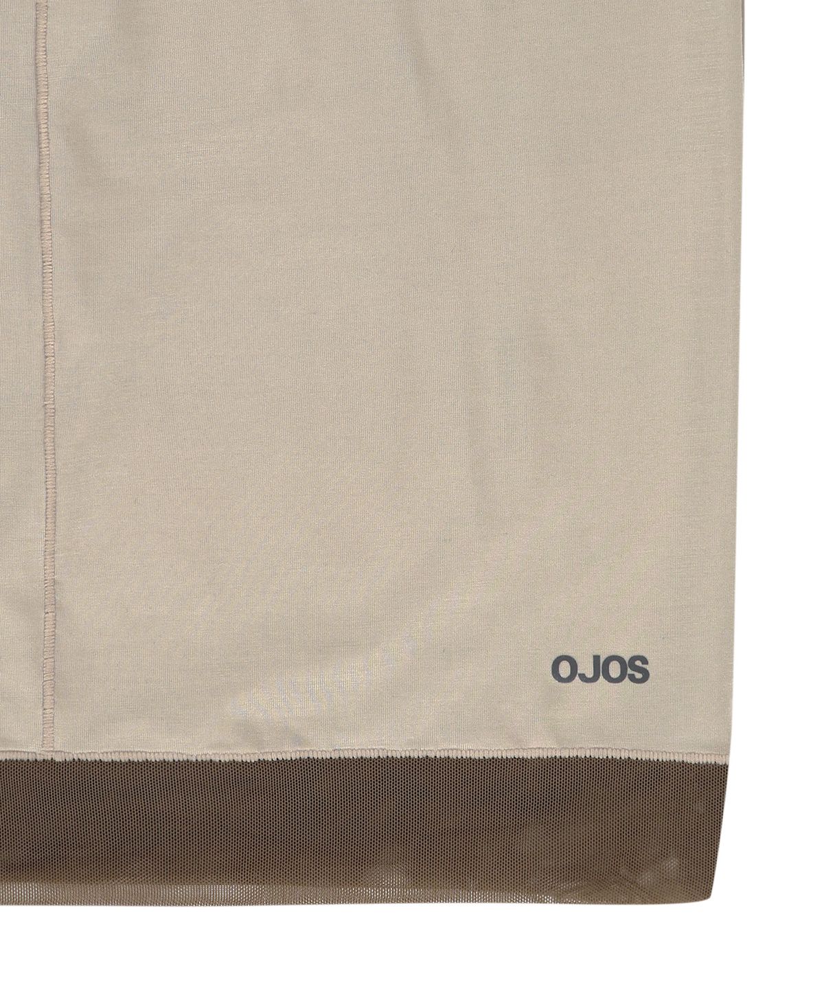 오호스(OJOS) Flatseam Halter Midi Dress / Tan