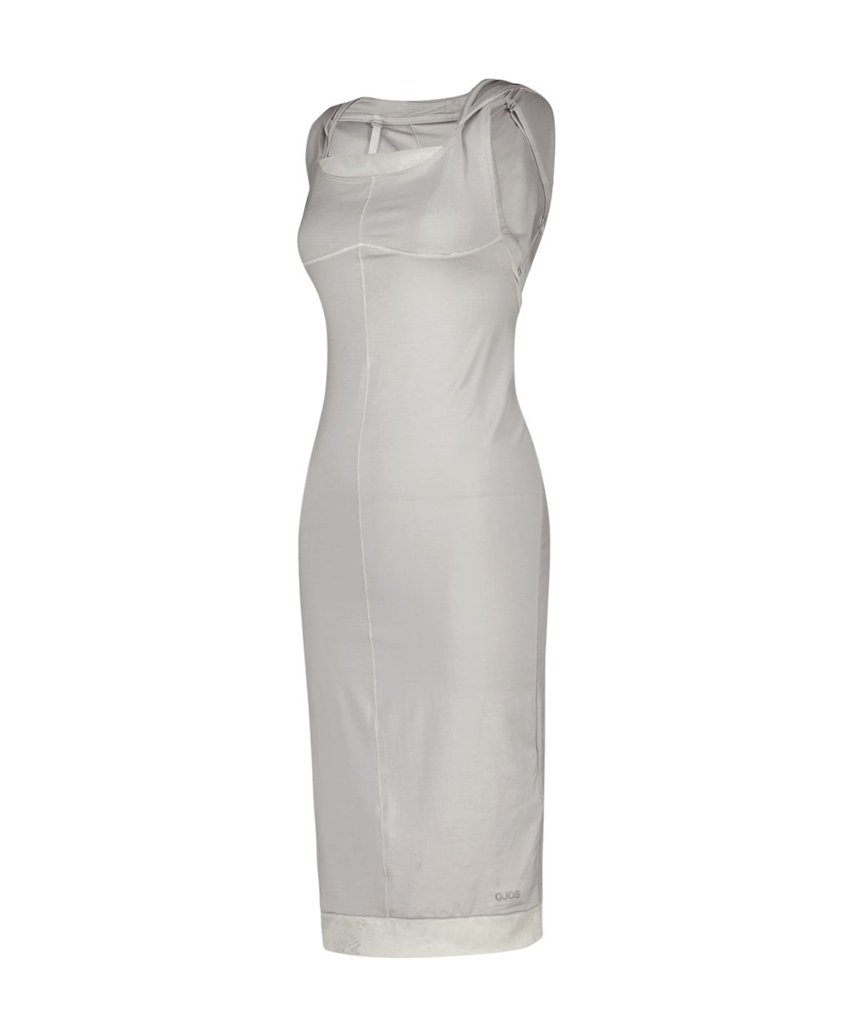 오호스(OJOS) Flatseam Halter Midi Dress / Grey