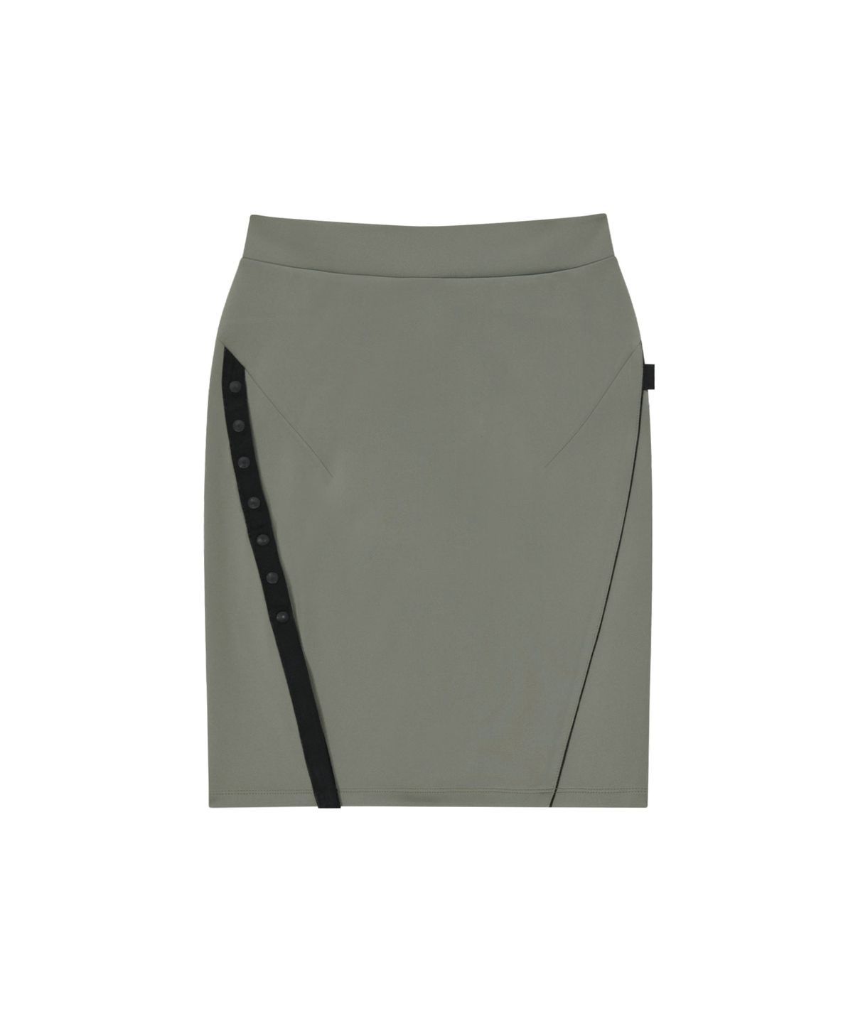 오호스(OJOS) Button Slit Track Skirt / Khaki